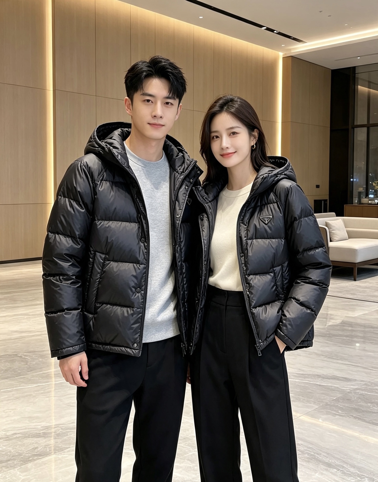 Prada&普拉达FW2026秋冬新款羽绒服。柜子在售款，一件难求。采用定制防风防雨面料，抗皱立挺有型，软糯亲肤，上身舒