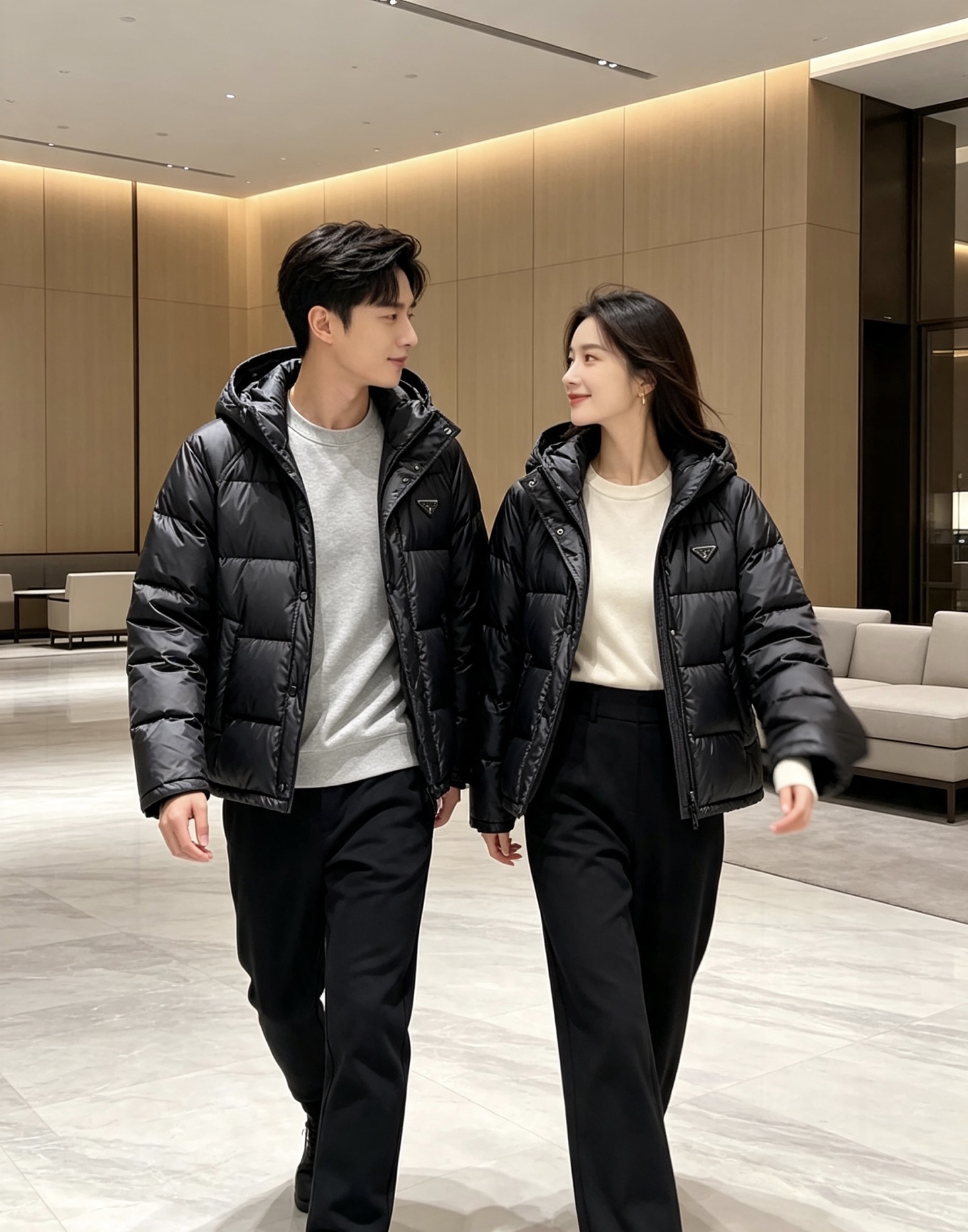 Prada&普拉达FW2026秋冬新款羽绒服。柜子在售款，一件难求。采用定制防风防雨面料，抗皱立挺有型，软糯亲肤，上身舒