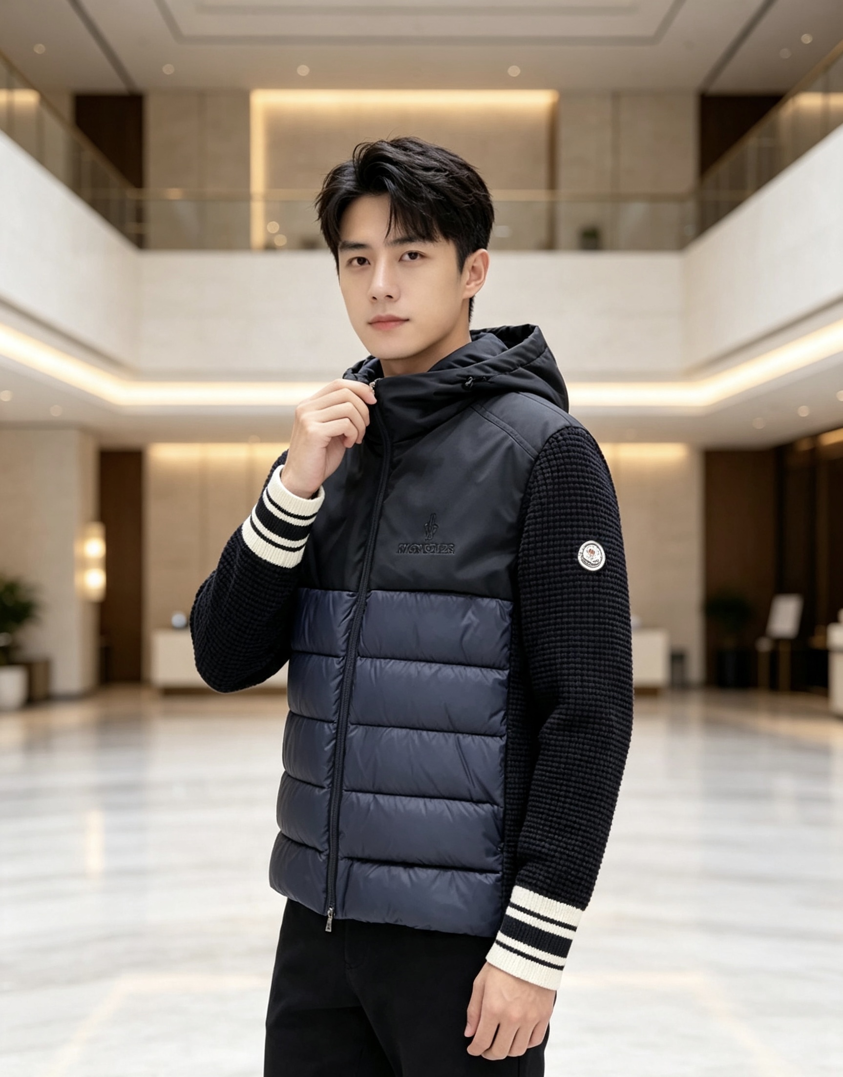 Moncler 蒙口 2026年秋冬新款羽绒服,针织连帽拼接羽绒服采用新国标95白鸭绒,秋冬新品内搭神器!在国内羽绒黑色 Moncler 蒙口 2026年秋冬新款羽绒服,针织连帽拼接羽绒服采用新国标95白鸭绒,秋冬新品内搭神器!在国内羽绒黑色