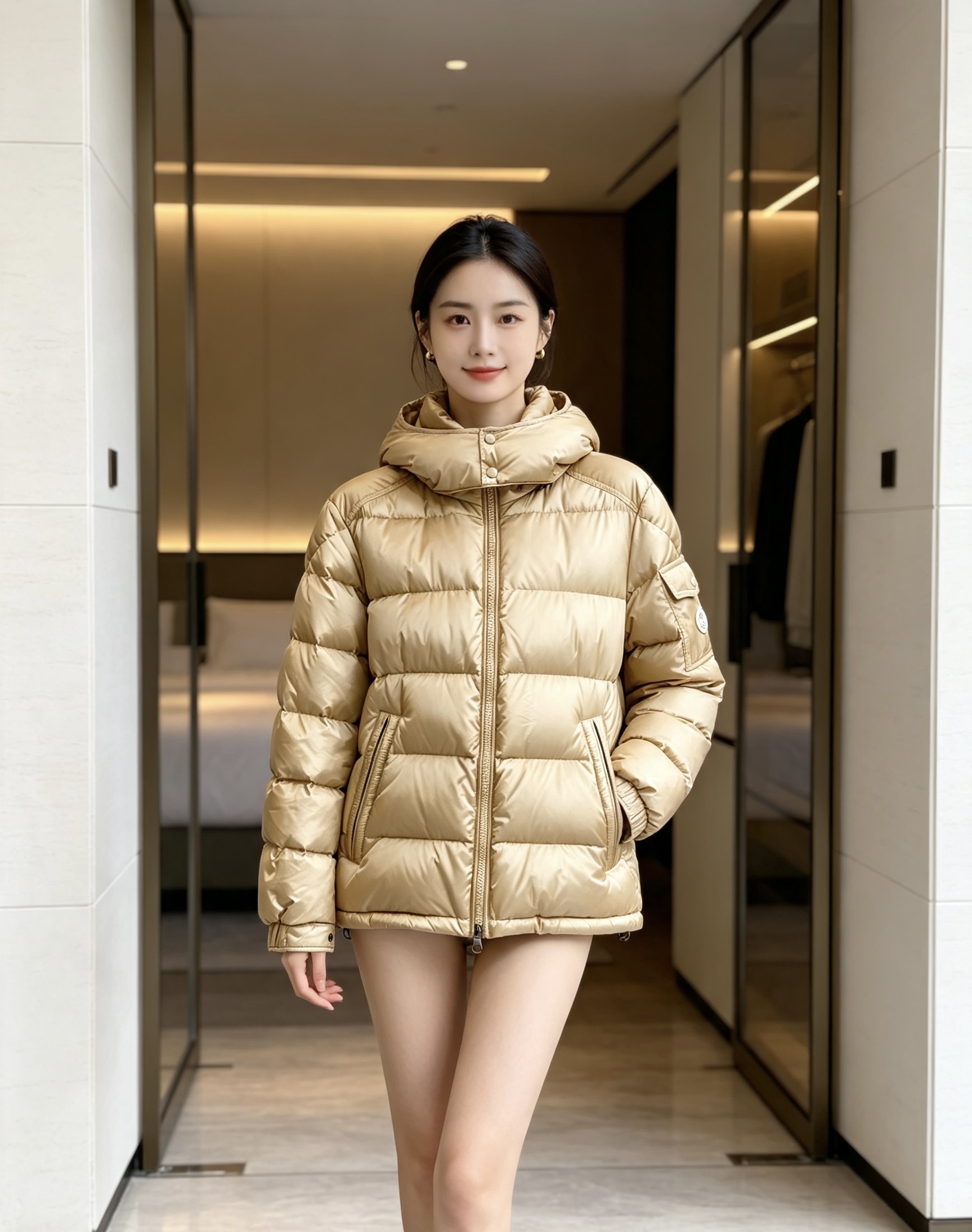 特级羽绒⬆️Moncler王牌经典,2026全新上市.Maya(全新科技尼龙)男士哑光短款羽绒夹克外套.限定卡其色. ⚠