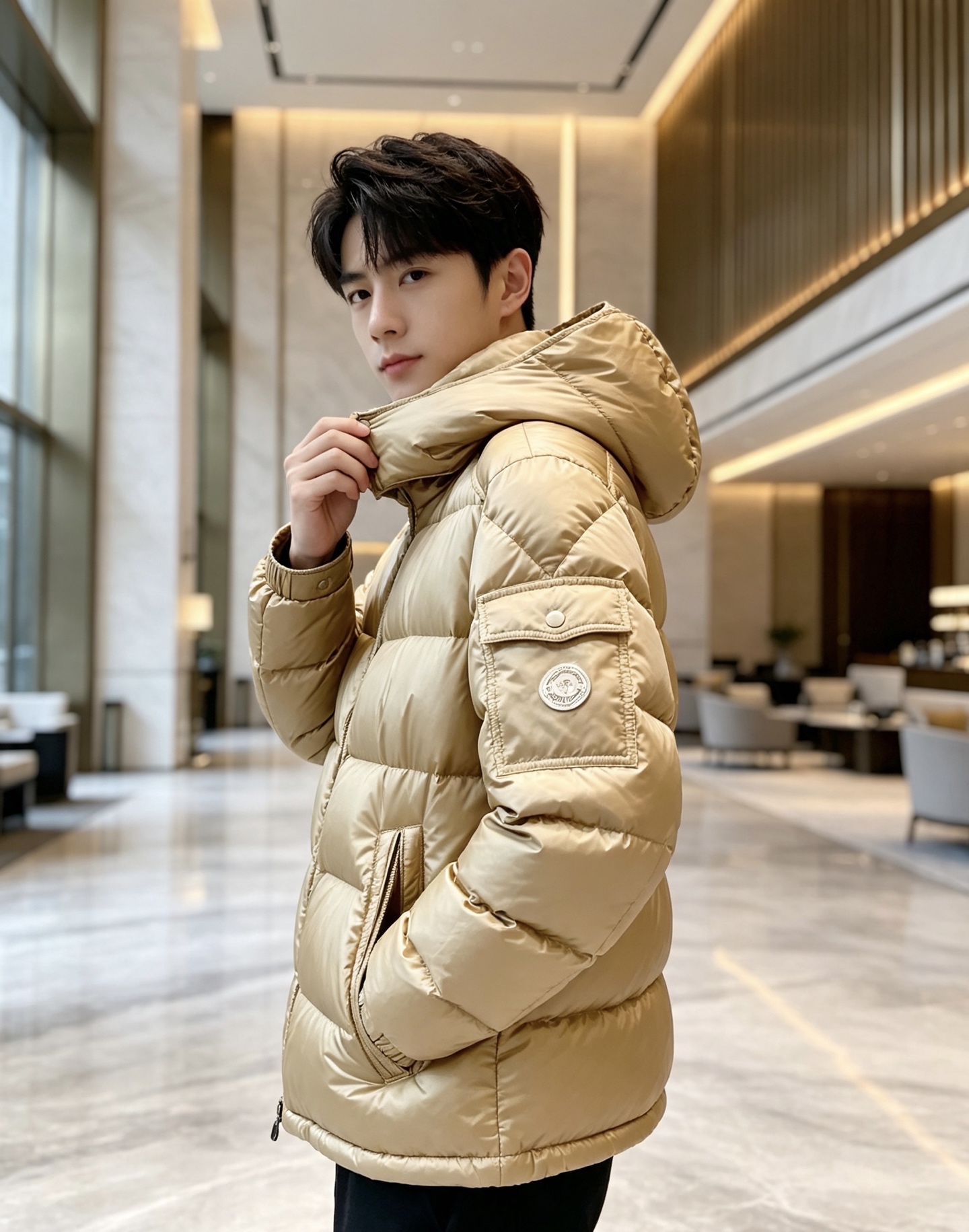 特级羽绒⬆️Moncler王牌经典,2026全新上市.Maya(全新科技尼龙)男士哑光短款羽绒夹克外套.限定卡其色. ⚠