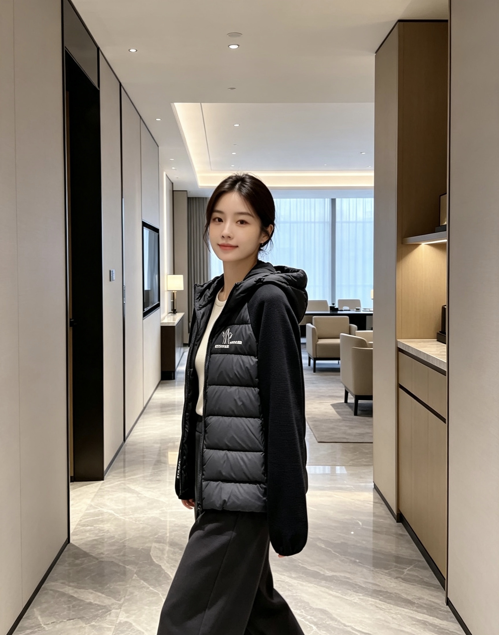 Moncler 蒙口 FW2026新款连帽拼羽绒夹克外套。经典款，一件难求。采用原版定制面料，正身充90绒，拼接设计，时