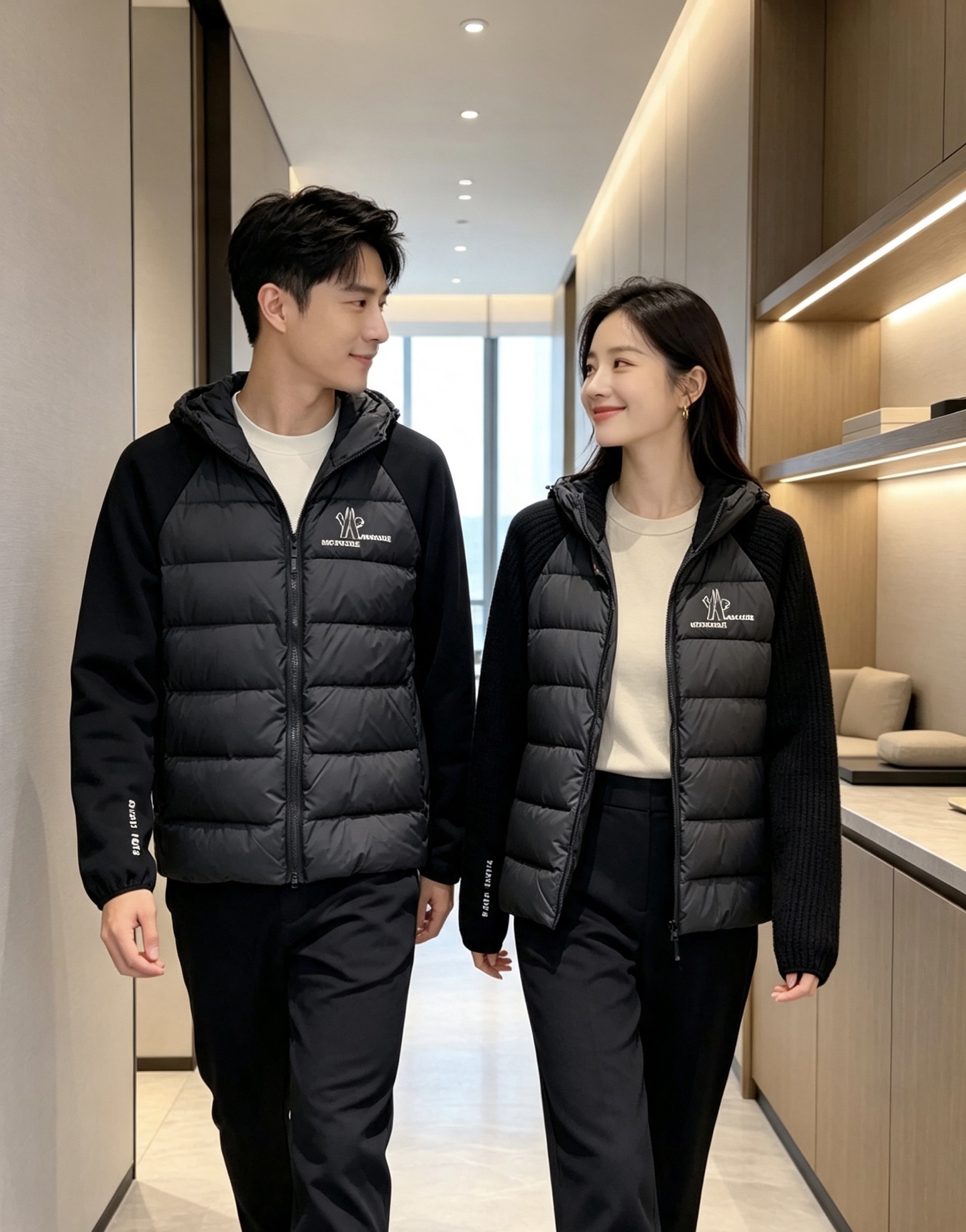 Moncler 蒙口 FW2026新款连帽拼羽绒夹克外套。经典款，一件难求。采用原版定制面料，正身充90绒，拼接设计，时