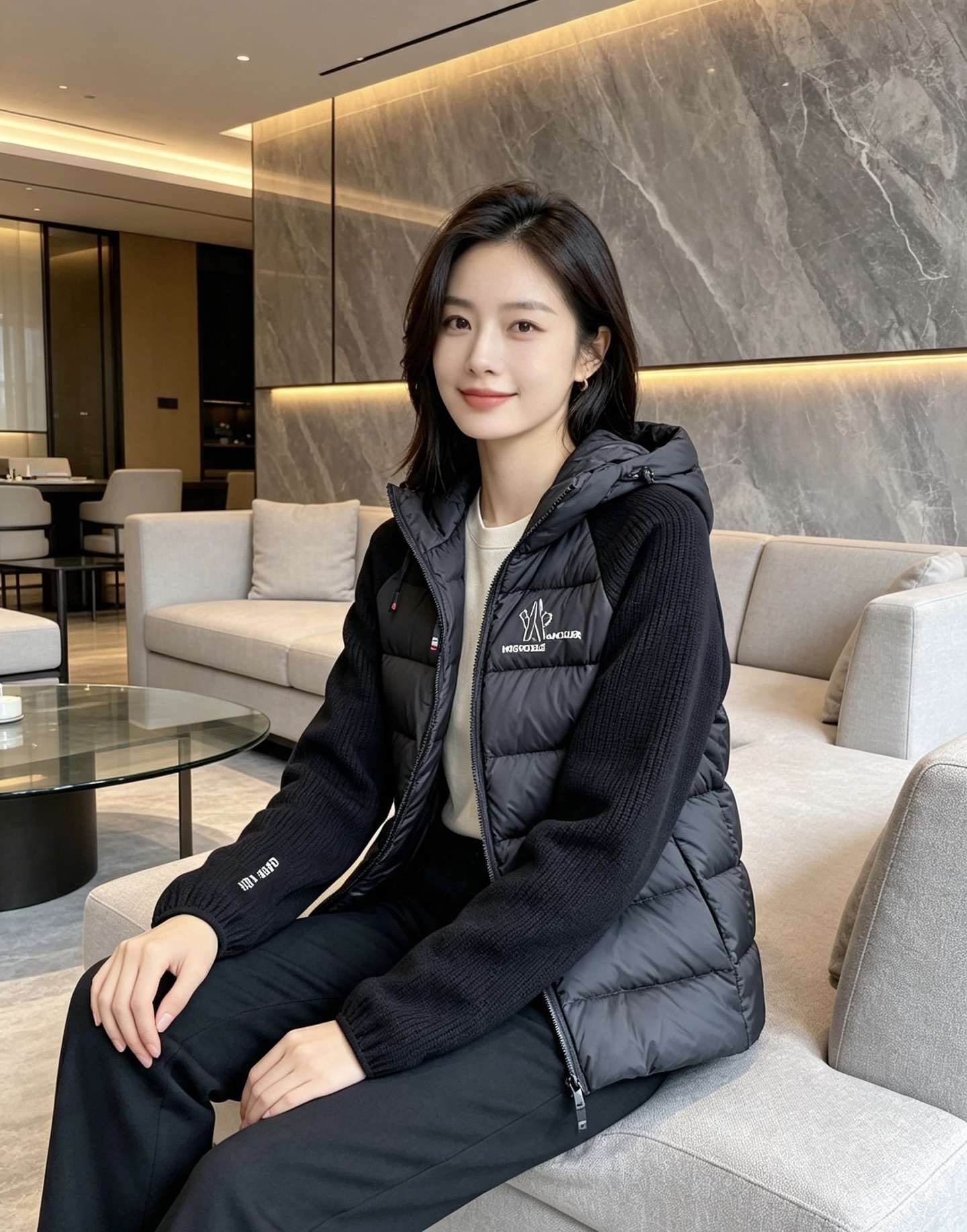 Moncler 蒙口 FW2026新款连帽拼羽绒夹克外套。经典款，一件难求。采用原版定制面料，正身充90绒，拼接设计，时
