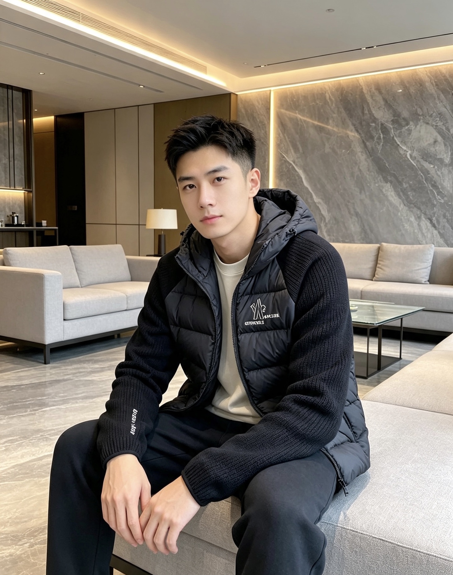 Moncler 蒙口 FW2026新款连帽拼羽绒夹克外套。经典款，一件难求。采用原版定制面料，正身充90绒，拼接设计，时