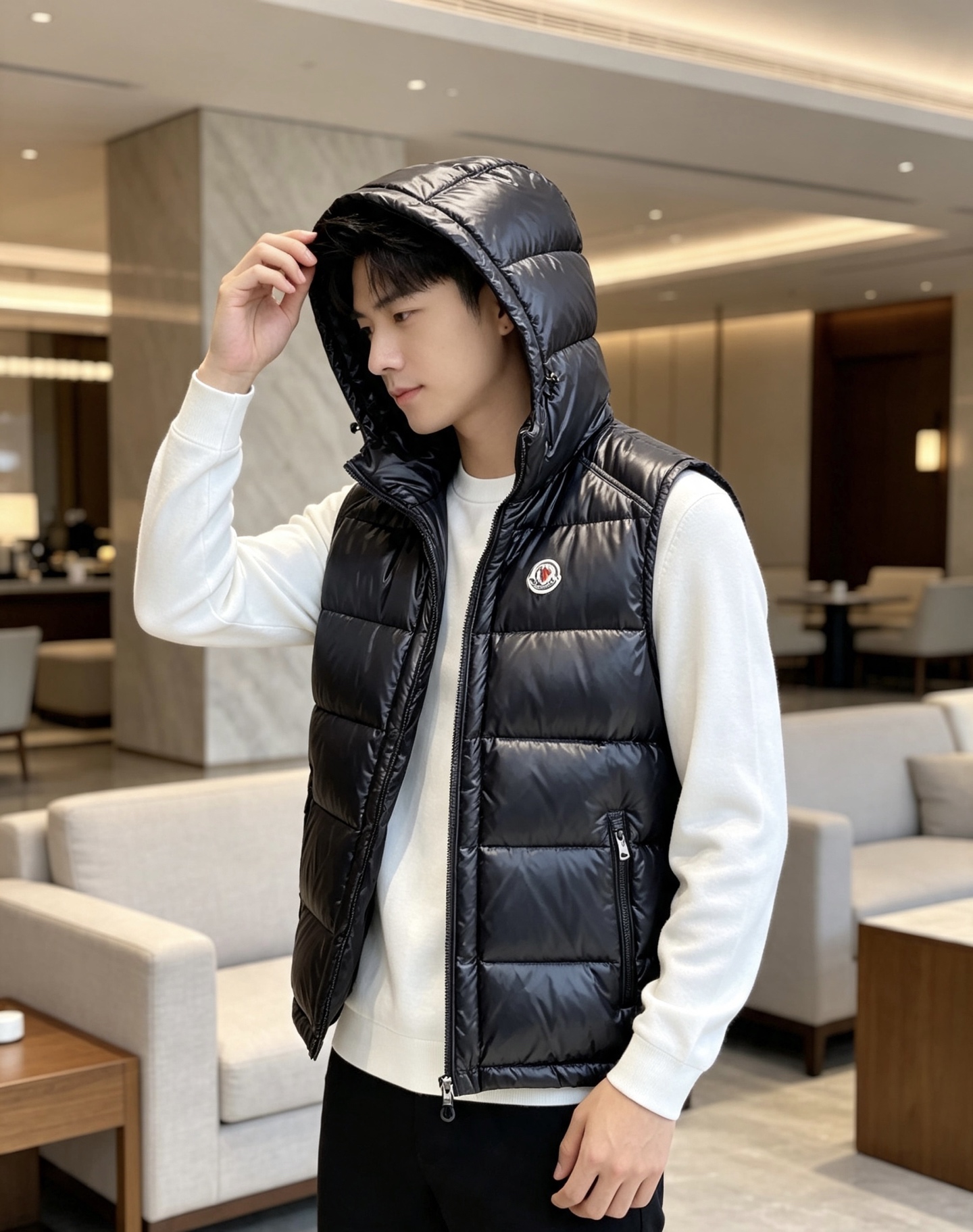特级羽绒⬆️Moncler Bormes(贸易公司渠道订单)男士连帽羽绒马甲.连帽可脱卸.可变立领马甲.不讲面料/不讲五 特级羽绒⬆️Moncler Bormes(贸易公司渠道订单)男士连帽羽绒马甲.连帽可脱卸.可变立领马甲.不讲面料/不讲五