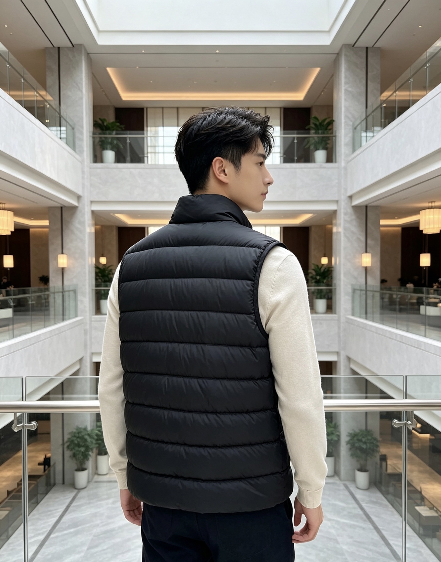 Moncler 蒙口 2026秋冬立领轻薄羽绒马甲,米白/棕/藏蓝三色 男女同款。 横格分仓充绒,轻便不跑绒;胸口经典圆 Moncler 蒙口 2026秋冬立领轻薄羽绒马甲,米白/棕/藏蓝三色 男女同款。 横格分仓充绒,轻便不跑绒;胸口经典圆
