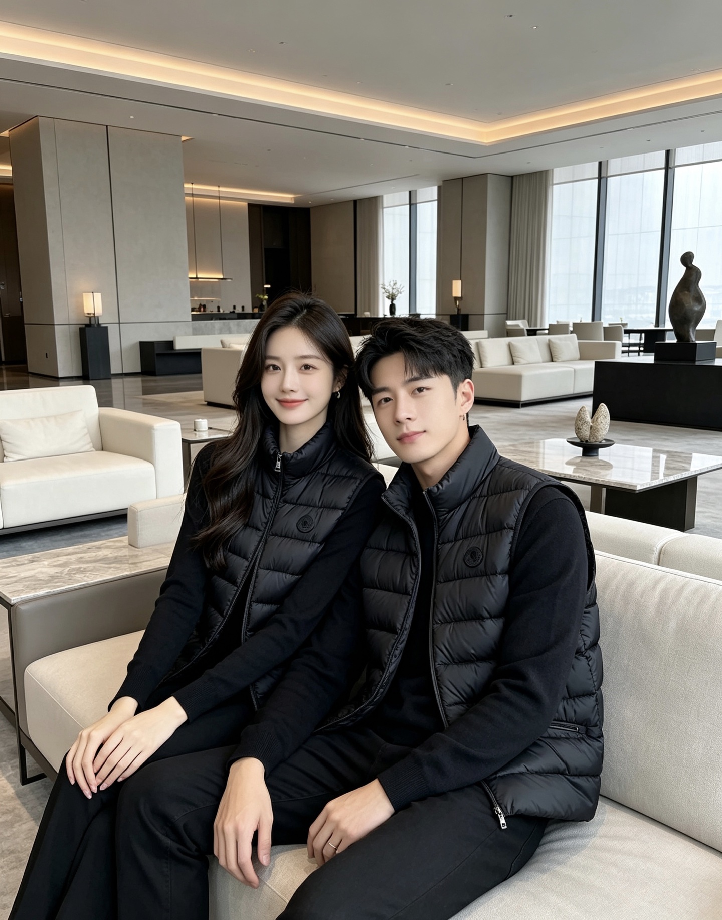 Moncler 蒙口 2026秋冬立领轻薄羽绒马甲,米白/棕/藏蓝三色 男女同款。 横格分仓充绒,轻便不跑绒;胸口经典圆 Moncler 蒙口 2026秋冬立领轻薄羽绒马甲,米白/棕/藏蓝三色 男女同款。 横格分仓充绒,轻便不跑绒;胸口经典圆