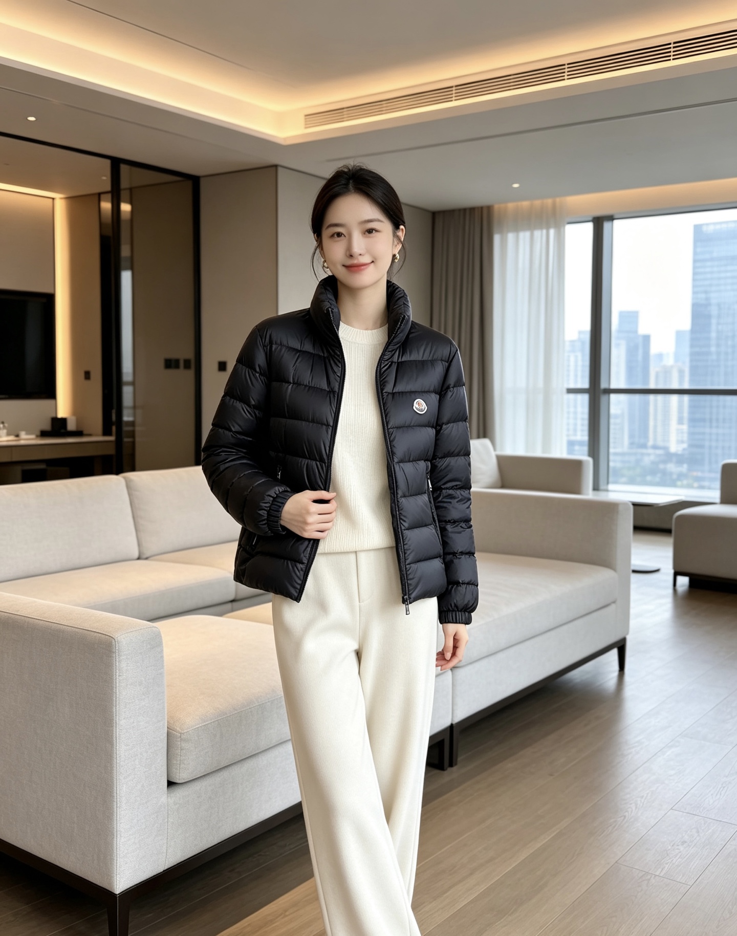 Moncler 蒙口 2026秋冬新款|男士立领轻薄羽绒服上新 蒙口经典横条轻羽绒,藏青/黑双色齐发 极简立领防风设计, Moncler 蒙口 2026秋冬新款|男士立领轻薄羽绒服上新 蒙口经典横条轻羽绒,藏青/黑双色齐发 极简立领防风设计,