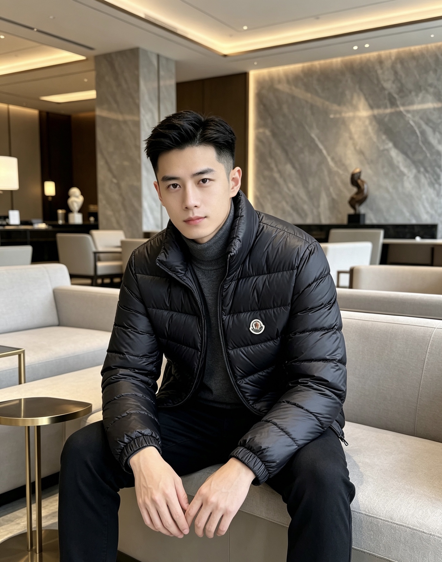 Moncler 蒙口 2026秋冬新款|男士立领轻薄羽绒服上新 蒙口经典横条轻羽绒,藏青/黑双色齐发 极简立领防风设计, Moncler 蒙口 2026秋冬新款|男士立领轻薄羽绒服上新 蒙口经典横条轻羽绒,藏青/黑双色齐发 极简立领防风设计,