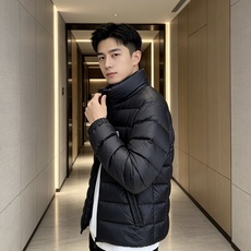 Moncler 蒙口 2026秋冬新款|男士立领轻薄羽绒服上新 蒙口经典横条轻羽绒,藏青/黑双色齐发 极简立领防风设计, Moncler 蒙口 2026秋冬新款|男士立领轻薄羽绒服上新 蒙口经典横条轻羽绒,藏青/黑双色齐发 极简立领防风设计,