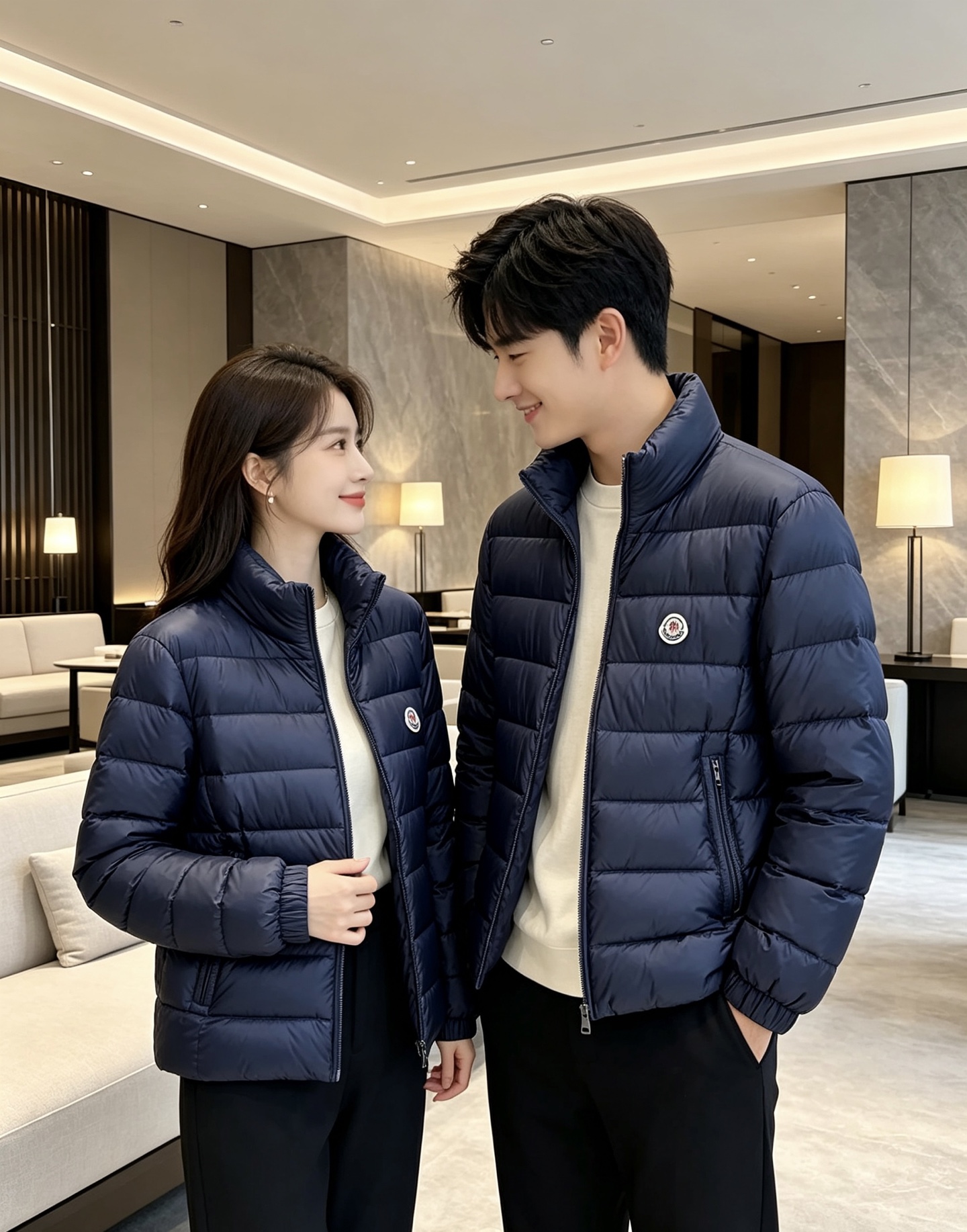 Moncler 蒙口 2026秋冬新款｜男士立领轻薄羽绒服上新 蒙口经典横条轻羽绒，藏青/黑双色齐发 极简立领防风设计，