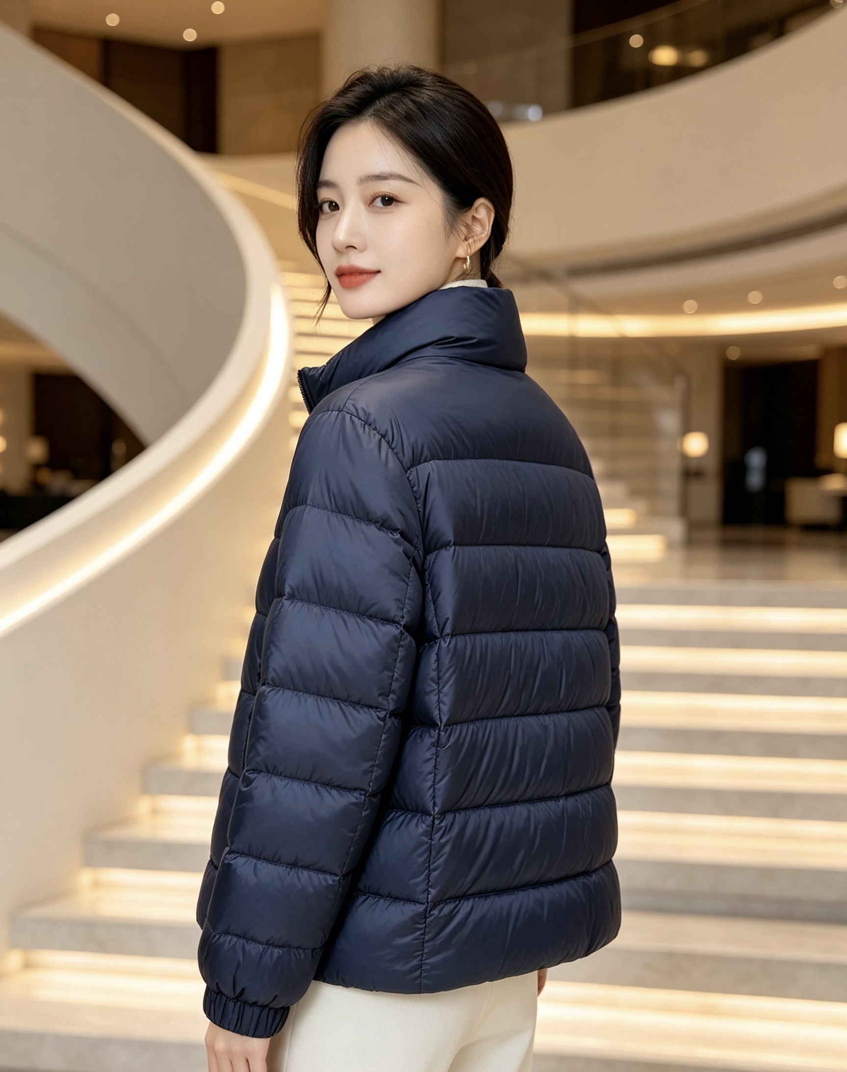 Moncler 蒙口 2026秋冬新款｜男士立领轻薄羽绒服上新 蒙口经典横条轻羽绒，藏青/黑双色齐发 极简立领防风设计，