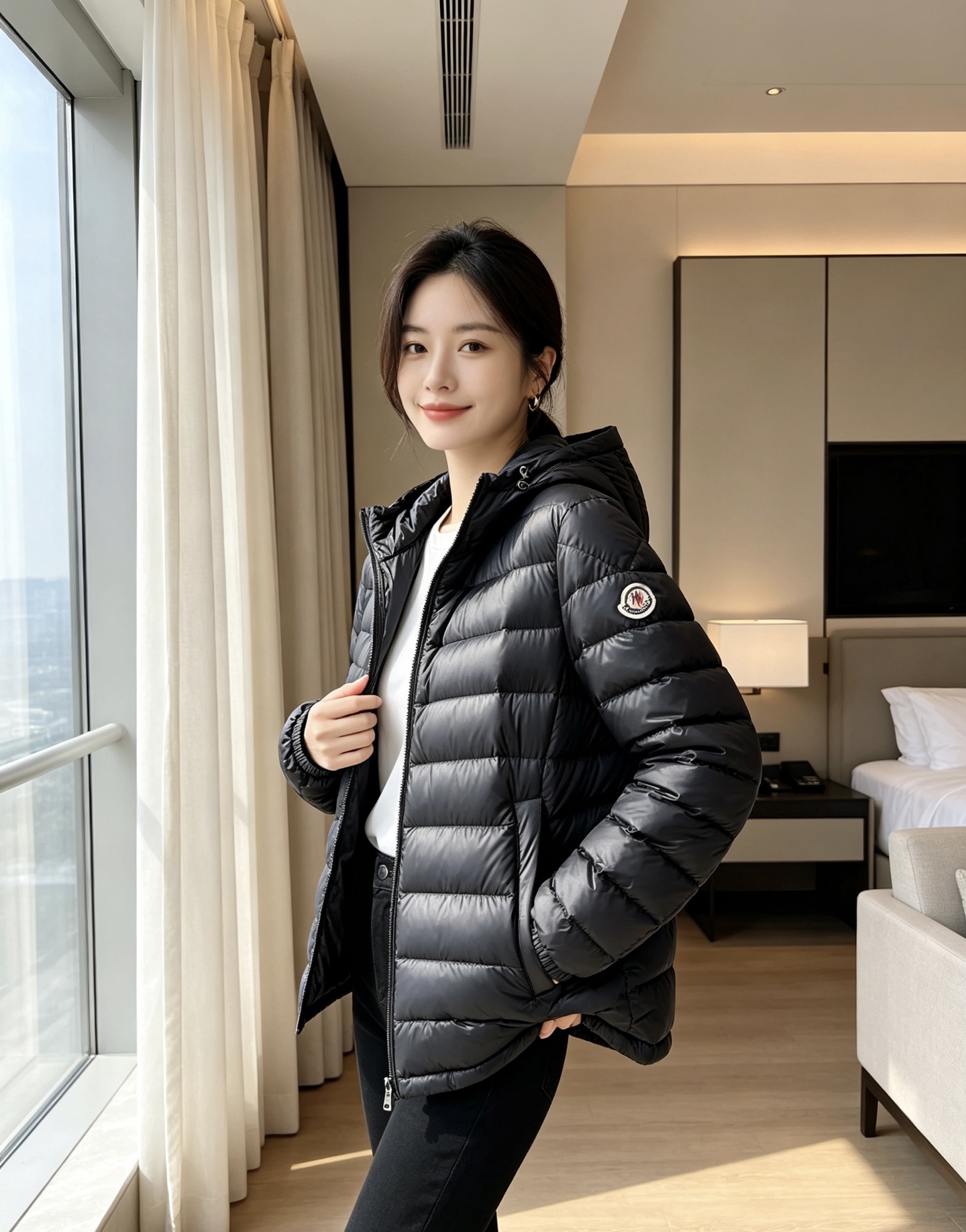 Moncler 蒙口 2026秋冬新款|连帽轻薄横条羽绒上新 米白/藏青双色 男女都能驾驭 可调节抽绳连帽,大风天护住头 Moncler 蒙口 2026秋冬新款|连帽轻薄横条羽绒上新 米白/藏青双色 男女都能驾驭 可调节抽绳连帽,大风天护住头