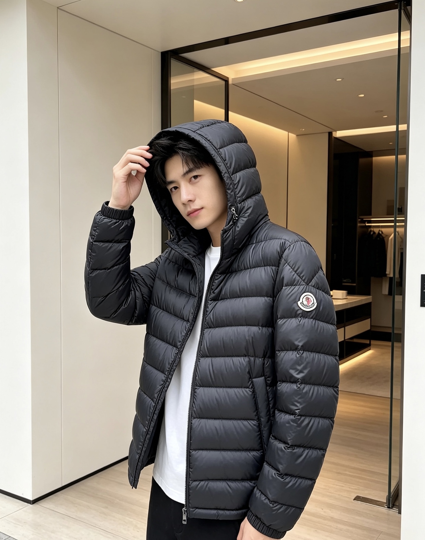 Moncler 蒙口 2026秋冬新款|连帽轻薄横条羽绒上新 米白/藏青双色 男女都能驾驭 可调节抽绳连帽,大风天护住头 Moncler 蒙口 2026秋冬新款|连帽轻薄横条羽绒上新 米白/藏青双色 男女都能驾驭 可调节抽绳连帽,大风天护住头