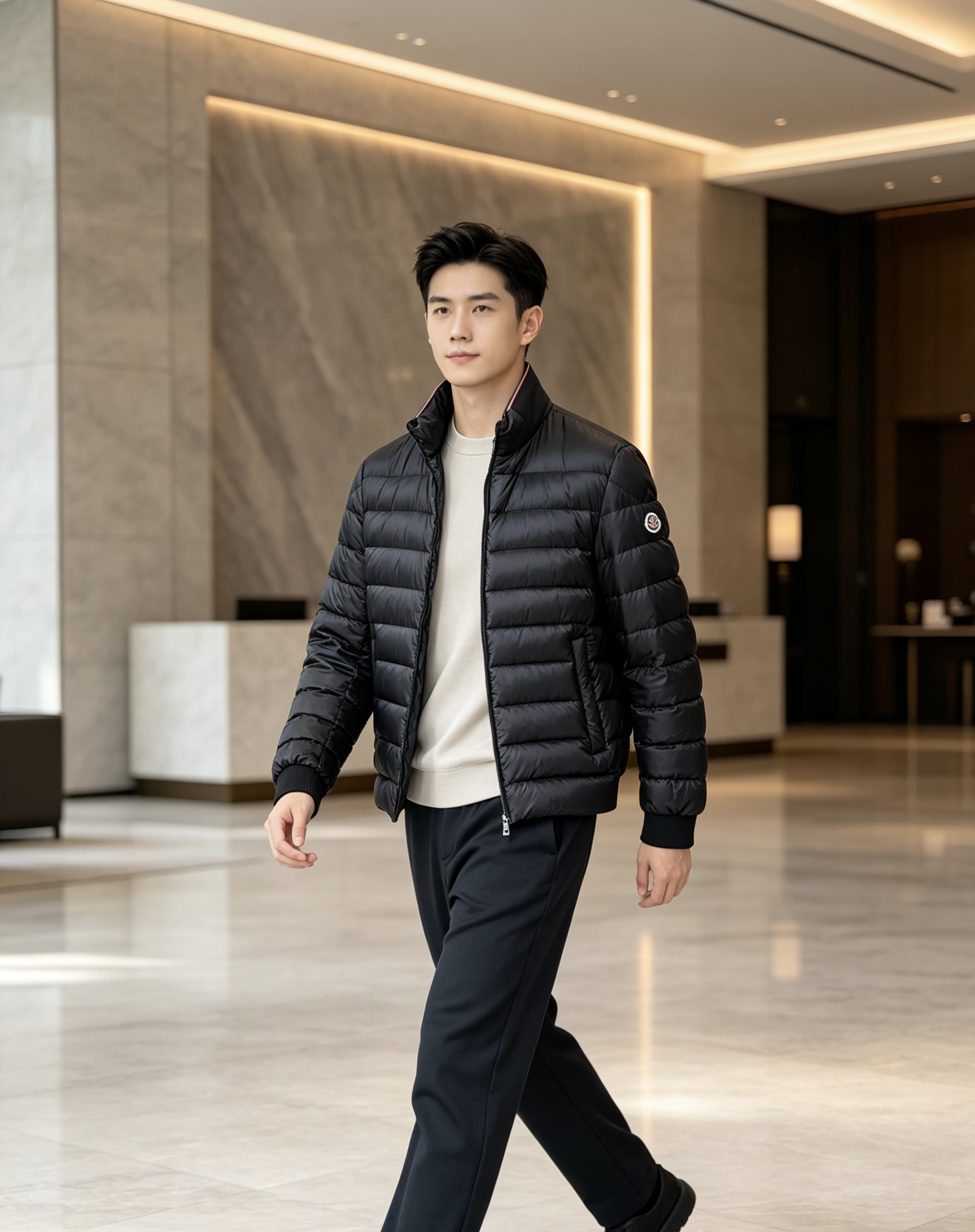 Moncler 蒙口 2026秋冬新品|棒球领轻羽绒夹克 撞色织带领精致点缀,横格均匀锁绒 罗纹收口防风设计,轻便柔和 Moncler 蒙口 2026秋冬新品|棒球领轻羽绒夹克 撞色织带领精致点缀,横格均匀锁绒 罗纹收口防风设计,轻便柔和