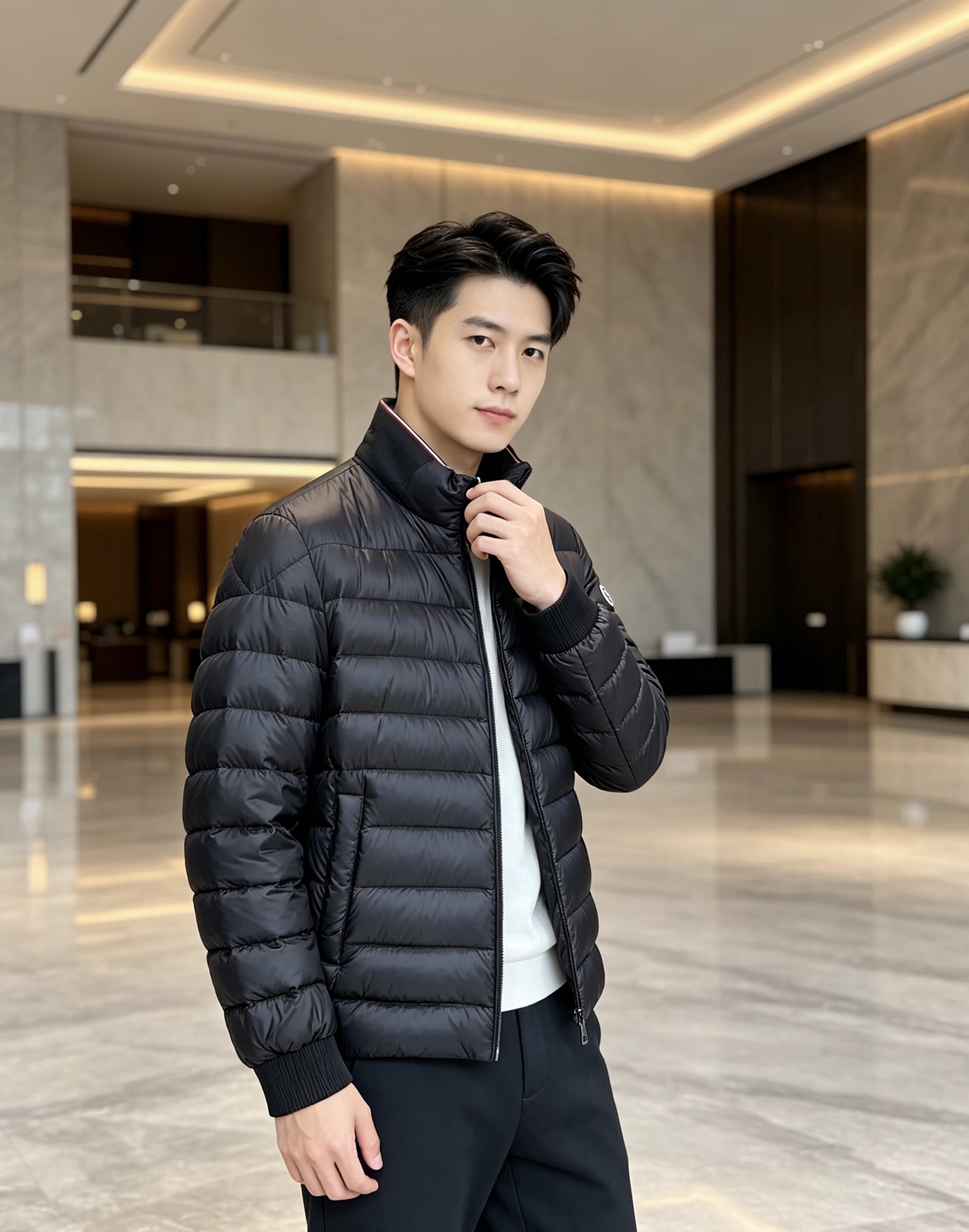 Moncler 蒙口 2026秋冬新品|棒球领轻羽绒夹克 撞色织带领精致点缀,横格均匀锁绒 罗纹收口防风设计,轻便柔和 Moncler 蒙口 2026秋冬新品|棒球领轻羽绒夹克 撞色织带领精致点缀,横格均匀锁绒 罗纹收口防风设计,轻便柔和