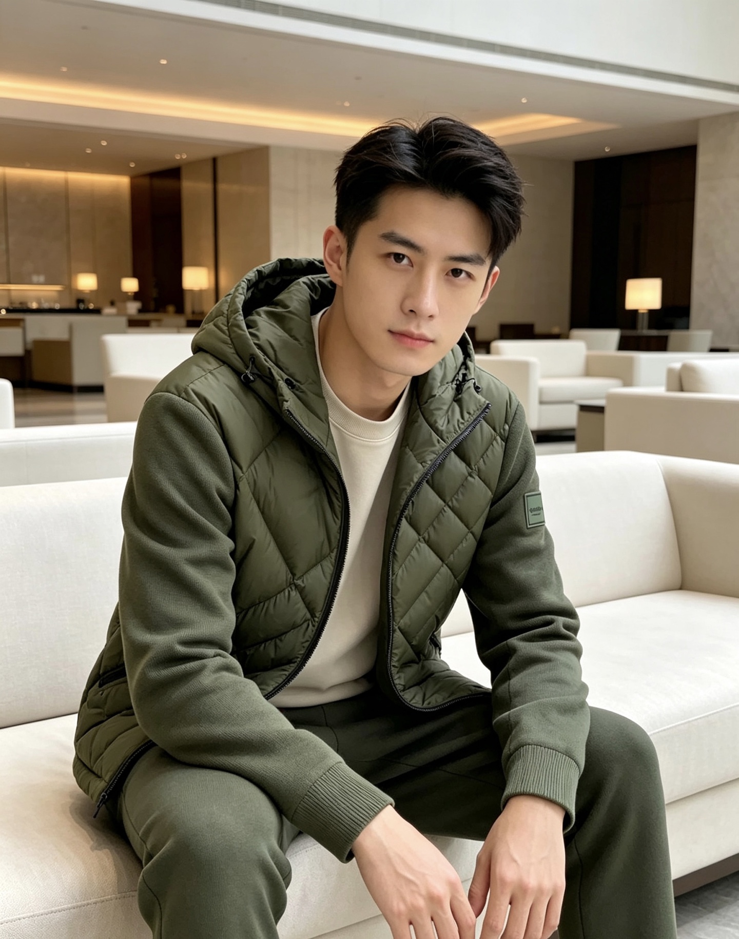 Burberry 巴宝莉 2026秋冬轻熟风菱格连帽羽绒服，菱形分格充绒，上身轻盈蓬松不压身；衣身羽绒面料搭配针织拼接衣