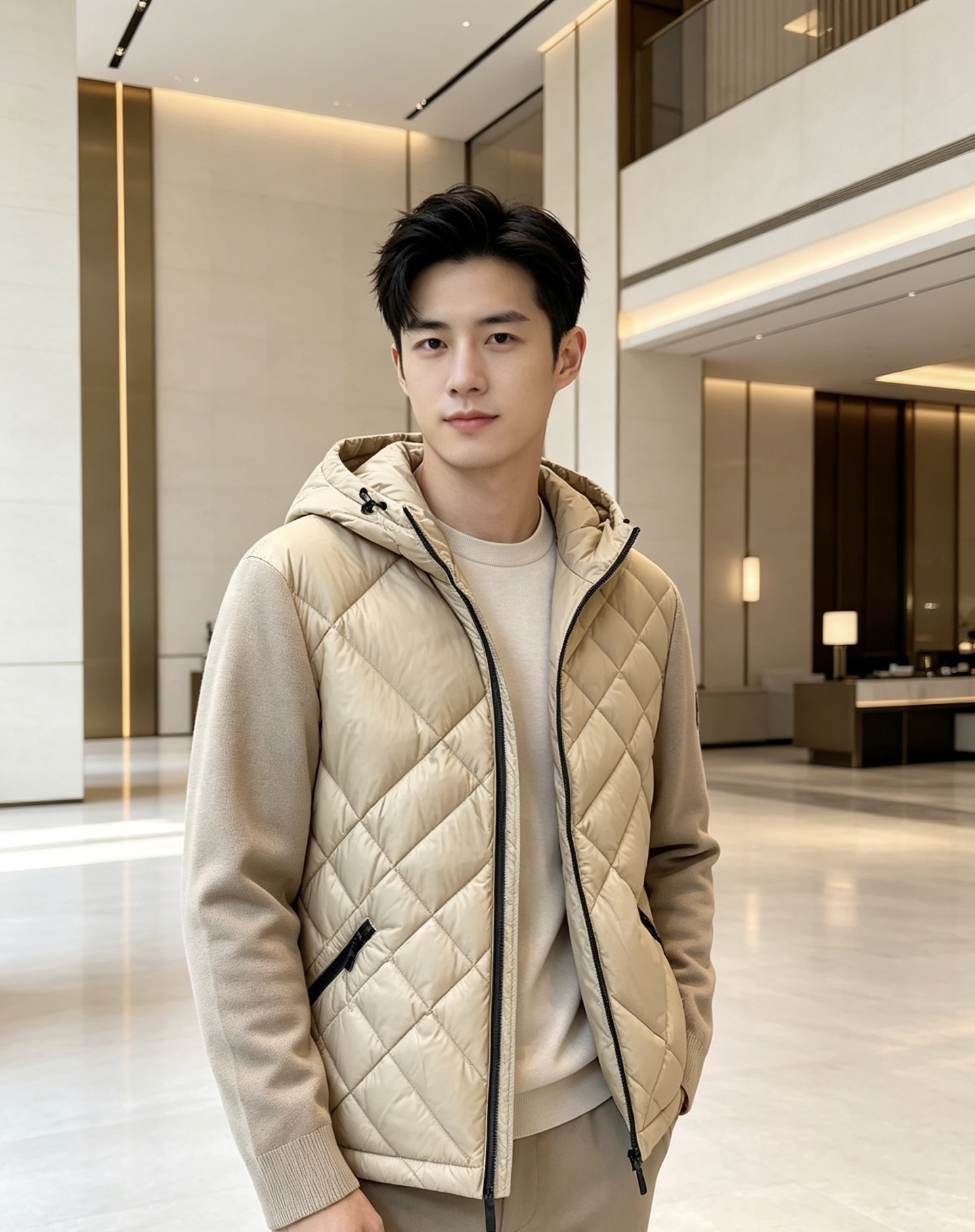 Burberry 巴宝莉 2026秋冬轻熟风菱格连帽羽绒服,菱形分格充绒,上身轻盈蓬松不压身;衣身羽绒面料搭配针织拼接衣 Burberry 巴宝莉 2026秋冬轻熟风菱格连帽羽绒服,菱形分格充绒,上身轻盈蓬松不压身;衣身羽绒面料搭配针织拼接衣