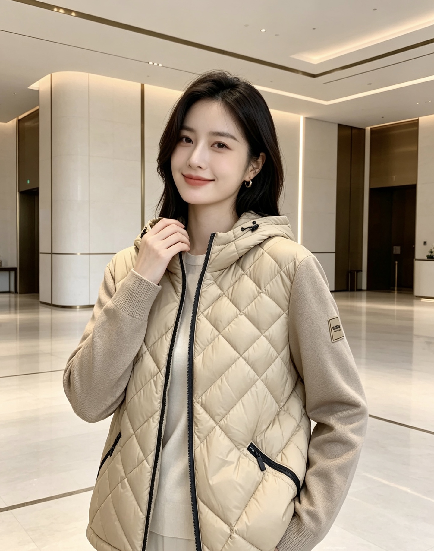 Burberry 巴宝莉 2026秋冬轻熟风菱格连帽羽绒服,菱形分格充绒,上身轻盈蓬松不压身;衣身羽绒面料搭配针织拼接衣 Burberry 巴宝莉 2026秋冬轻熟风菱格连帽羽绒服,菱形分格充绒,上身轻盈蓬松不压身;衣身羽绒面料搭配针织拼接衣