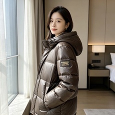 Burberry 2026秋冬新款巴宝莉连帽羽绒服 高级棕亮面面料,分格充绒不跑棉,蓬松保暖不显臃肿 内里经典格纹内衬, Burberry 2026秋冬新款巴宝莉连帽羽绒服 高级棕亮面面料,分格充绒不跑棉,蓬松保暖不显臃肿 内里经典格纹内衬,
