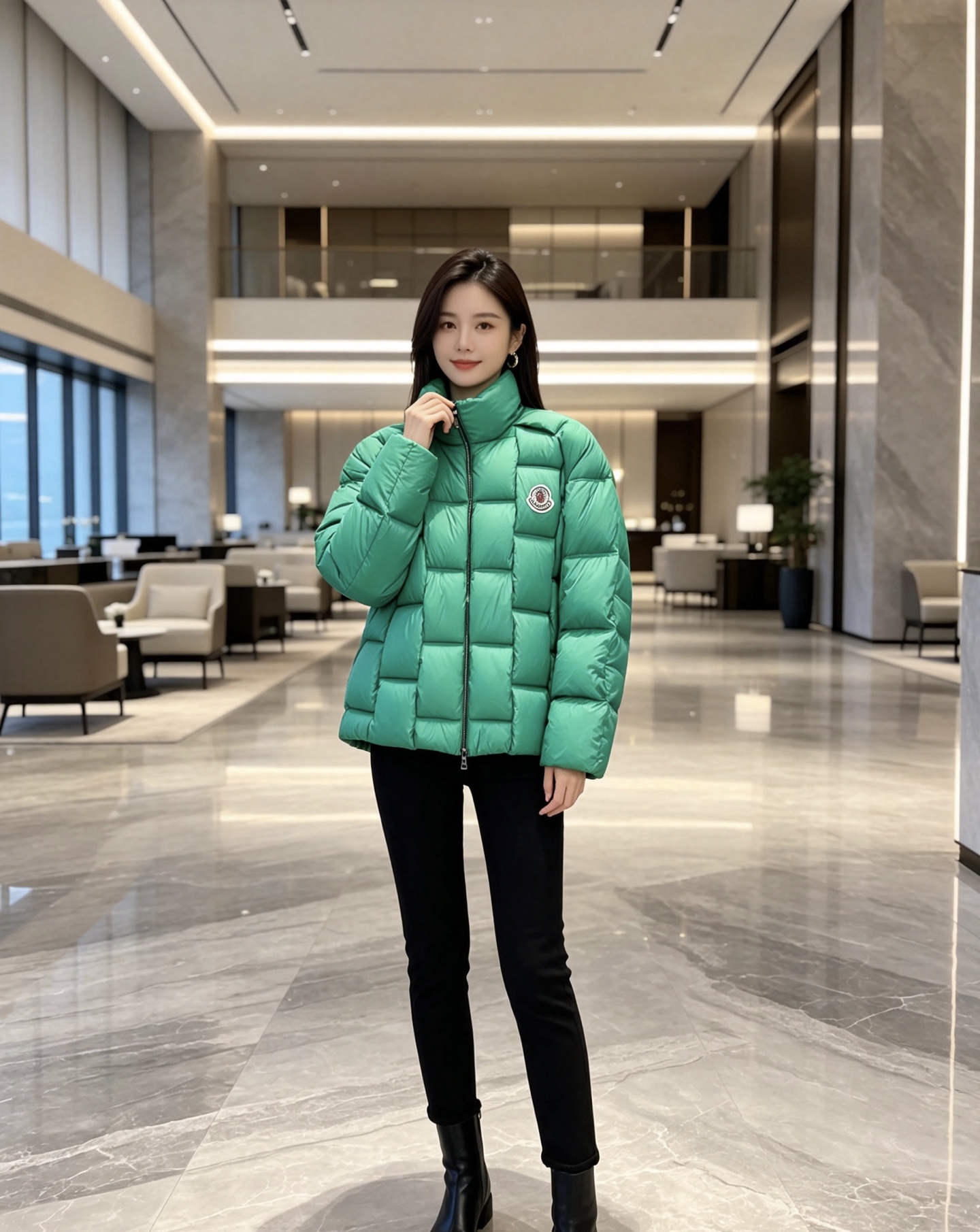 Moncler 蒙口 2026秋冬立领羽绒服上新 方格分仓锁绒，蓬松保暖不跑绒，上身轻盈不臃肿 加高立领+双头拉链防风，