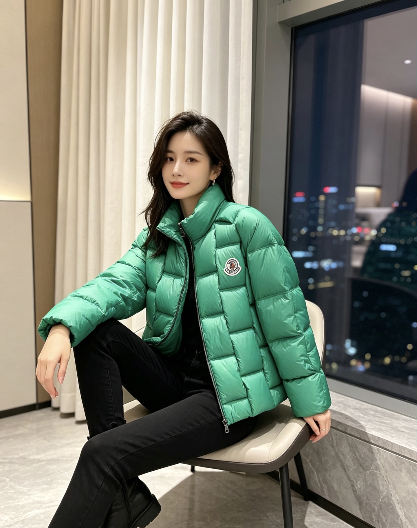 Moncler 蒙口 2026秋冬立领羽绒服上新 方格分仓锁绒，蓬松保暖不跑绒，上身轻盈不臃肿 加高立领+双头拉链防风，