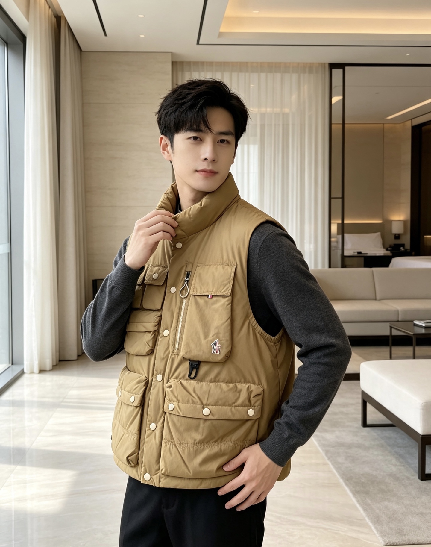 Moncler 蒙口 2026秋冬新款户外工装羽绒马甲上新✨ 填充90高纯度白鸭绒,轻盈保暖无臃肿感 多口袋工装立体剪裁 Moncler 蒙口 2026秋冬新款户外工装羽绒马甲上新✨ 填充90高纯度白鸭绒,轻盈保暖无臃肿感 多口袋工装立体剪裁