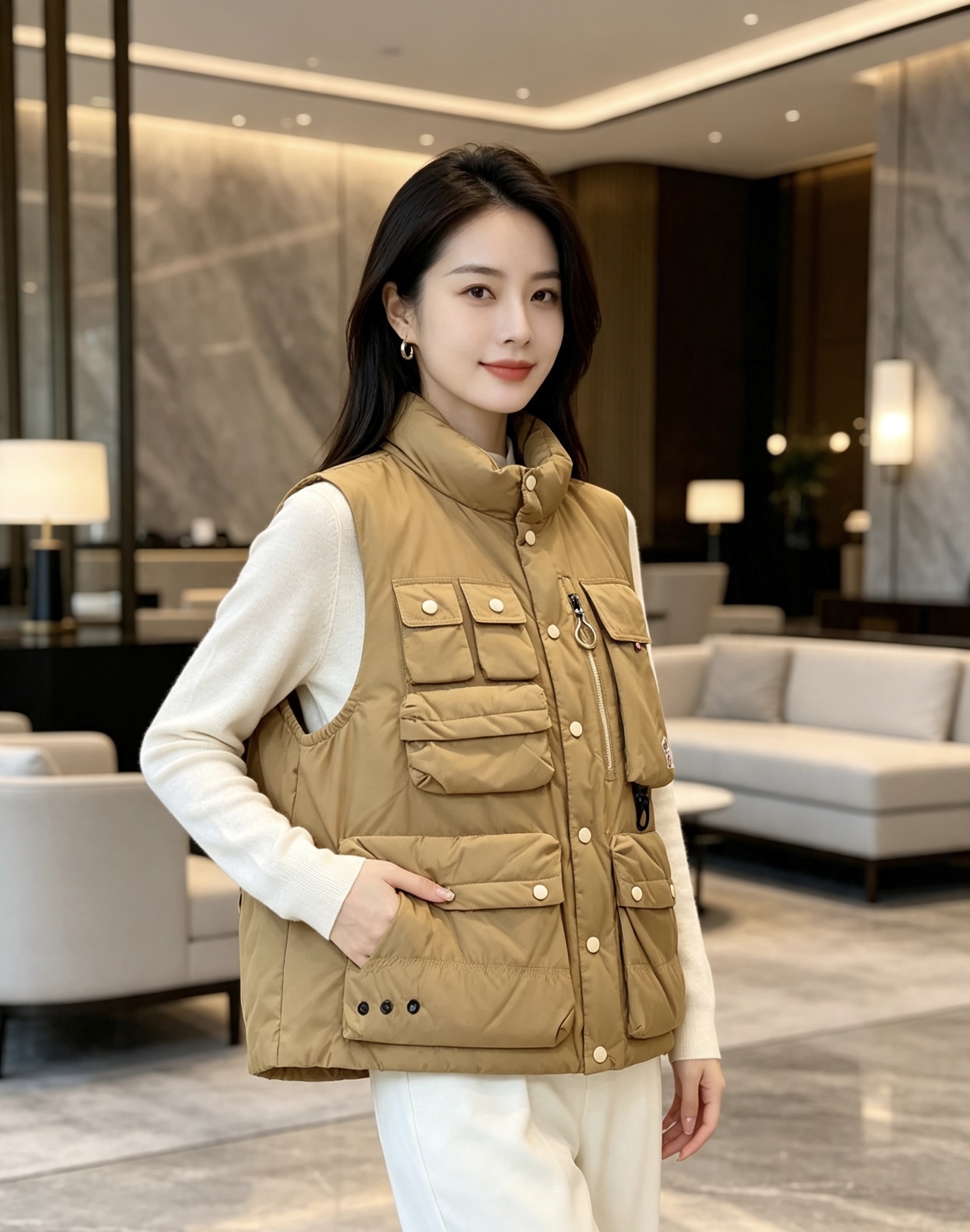 Moncler 蒙口 2026秋冬新款户外工装羽绒马甲上新✨ 填充90高纯度白鸭绒,轻盈保暖无臃肿感 多口袋工装立体剪裁 Moncler 蒙口 2026秋冬新款户外工装羽绒马甲上新✨ 填充90高纯度白鸭绒,轻盈保暖无臃肿感 多口袋工装立体剪裁