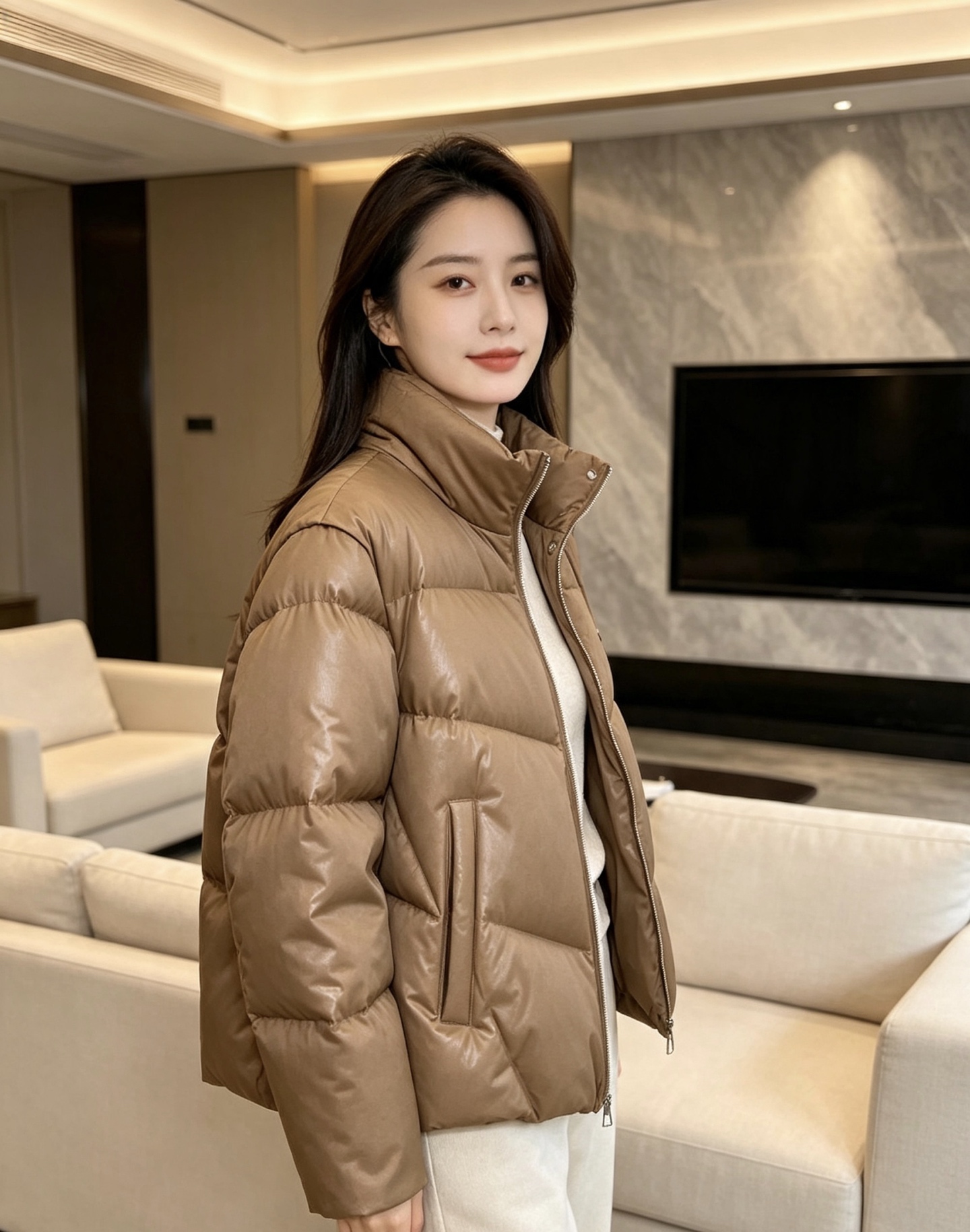 Fendi 芬迪 2026秋冬新款立领短款羽绒服 甄选90高纯度白鸭绒,充绒饱满,分段锁绒不跑绒、简约几何压线剪裁,利落 Fendi 芬迪 2026秋冬新款立领短款羽绒服 甄选90高纯度白鸭绒,充绒饱满,分段锁绒不跑绒、简约几何压线剪裁,利落