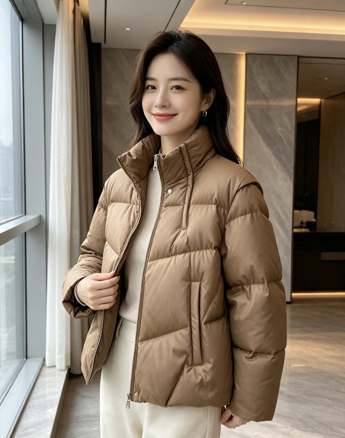Fendi 芬迪 2026秋冬新款立领短款羽绒服 甄选90高纯度白鸭绒,充绒饱满,分段锁绒不跑绒、简约几何压线剪裁,利落 Fendi 芬迪 2026秋冬新款立领短款羽绒服 甄选90高纯度白鸭绒,充绒饱满,分段锁绒不跑绒、简约几何压线剪裁,利落