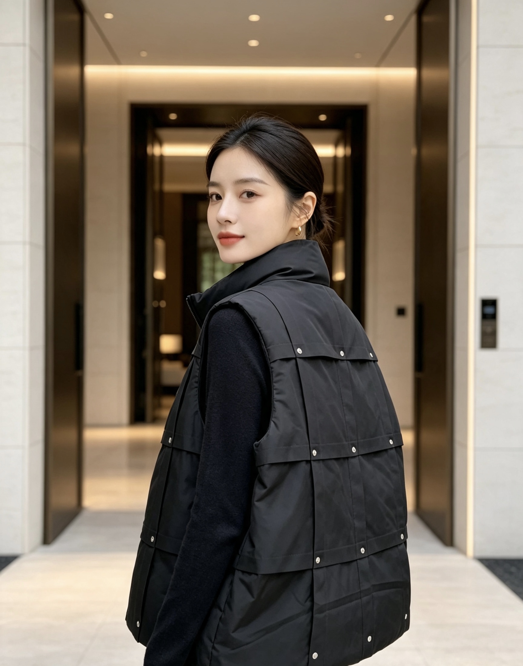 Prada 普拉达 2026秋冬新款立领羽绒马甲男士款 纯黑色高密防风面料,方格分段充绒,金属铆钉装饰分格,造型立体感十 Prada 普拉达 2026秋冬新款立领羽绒马甲男士款 纯黑色高密防风面料,方格分段充绒,金属铆钉装饰分格,造型立体感十