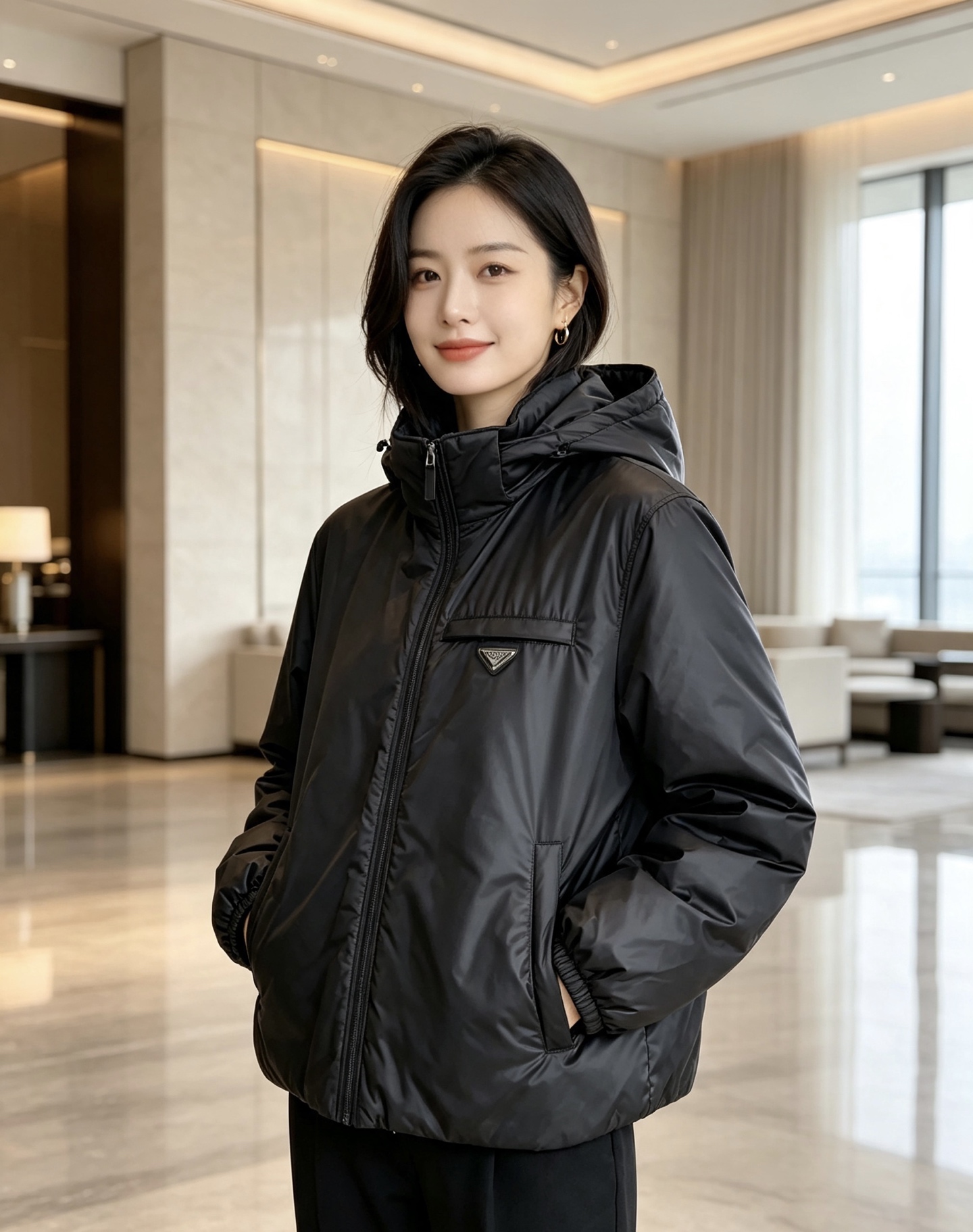 Prada 普拉达 2026秋冬新款|Prada梅西同款轻薄连帽羽绒✨ 95高纯度白鸭绒填充,轻便无臃肿感 三防再生尼龙 Prada 普拉达 2026秋冬新款|Prada梅西同款轻薄连帽羽绒✨ 95高纯度白鸭绒填充,轻便无臃肿感 三防再生尼龙