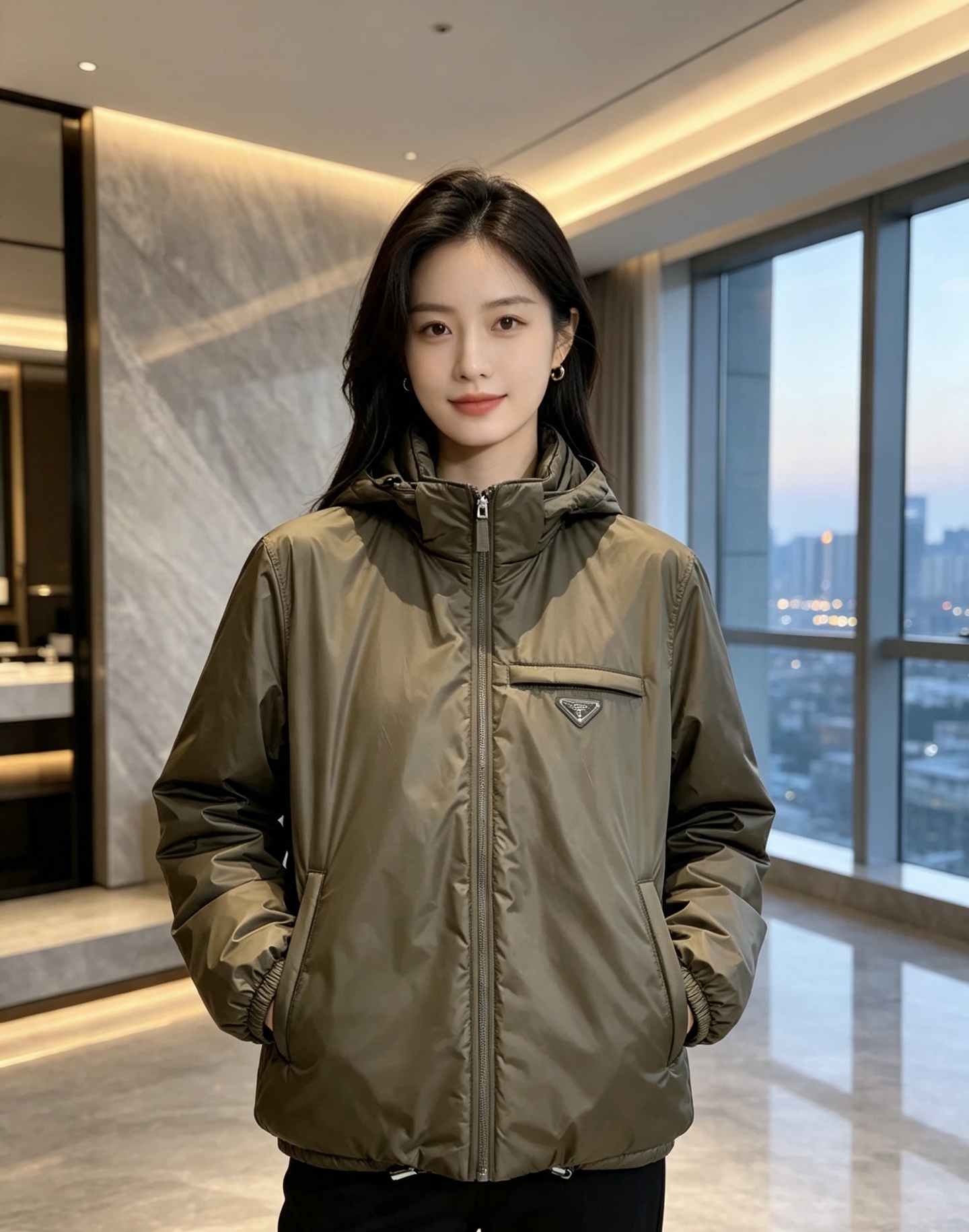 Prada 普拉达 2026秋冬新款|Prada梅西同款轻薄连帽羽绒✨ 95高纯度白鸭绒填充,轻便无臃肿感 三防再生尼龙 Prada 普拉达 2026秋冬新款|Prada梅西同款轻薄连帽羽绒✨ 95高纯度白鸭绒填充,轻便无臃肿感 三防再生尼龙