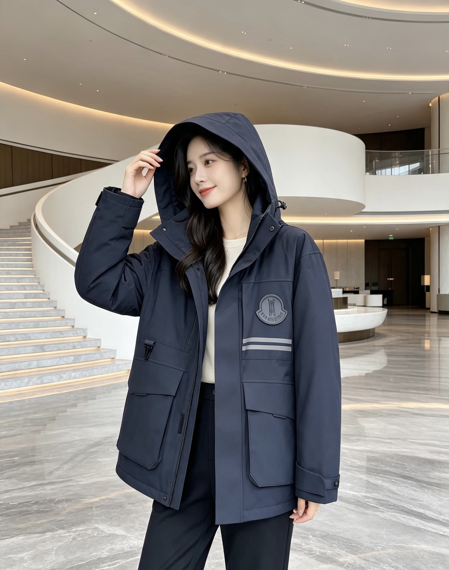 Moncler × Pharrell Williams 蒙口联名工装连帽羽绒服|2026秋冬 Polartec防风面料+ Moncler × Pharrell Williams 蒙口联名工装连帽羽绒服|2026秋冬 Polartec防风面料+