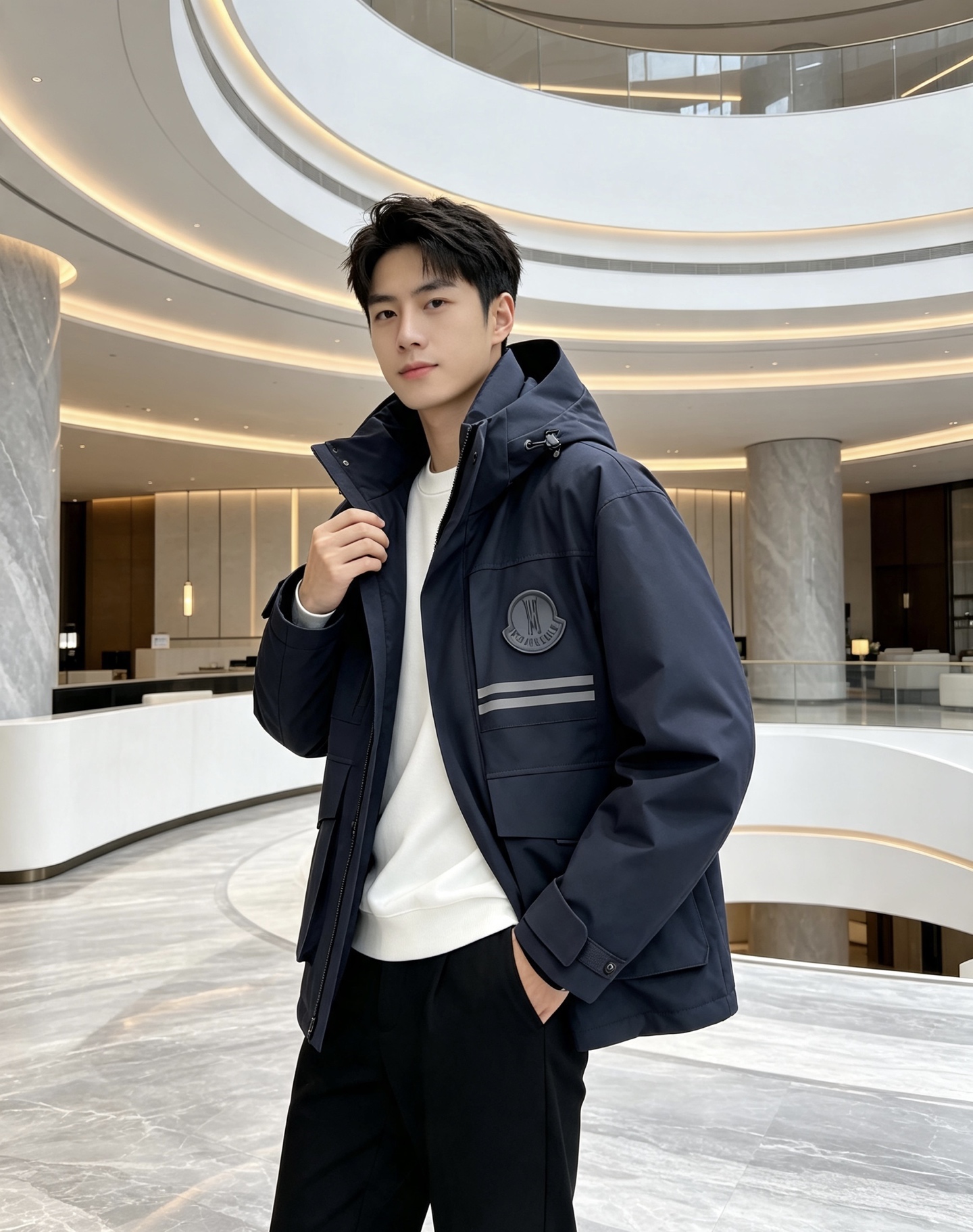 Moncler × Pharrell Williams 蒙口联名工装连帽羽绒服|2026秋冬 Polartec防风面料+ Moncler × Pharrell Williams 蒙口联名工装连帽羽绒服|2026秋冬 Polartec防风面料+