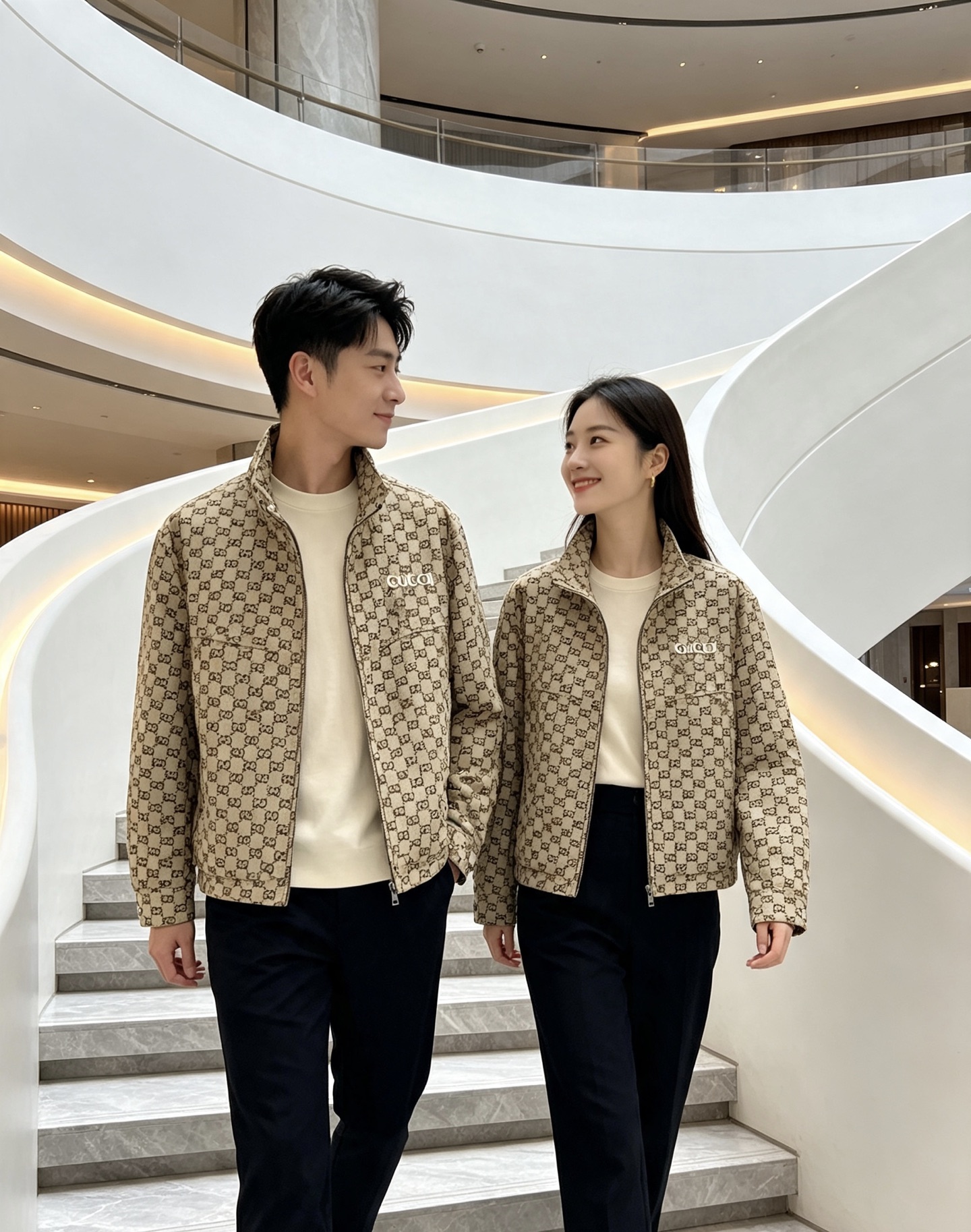 Gucci|古驰 2026秋冬新款立领羽绒服 经典GG老花满印面料,胸前精致品牌刺绣 配套原版定制五金,做工细节到位 立 Gucci|古驰 2026秋冬新款立领羽绒服 经典GG老花满印面料,胸前精致品牌刺绣 配套原版定制五金,做工细节到位 立