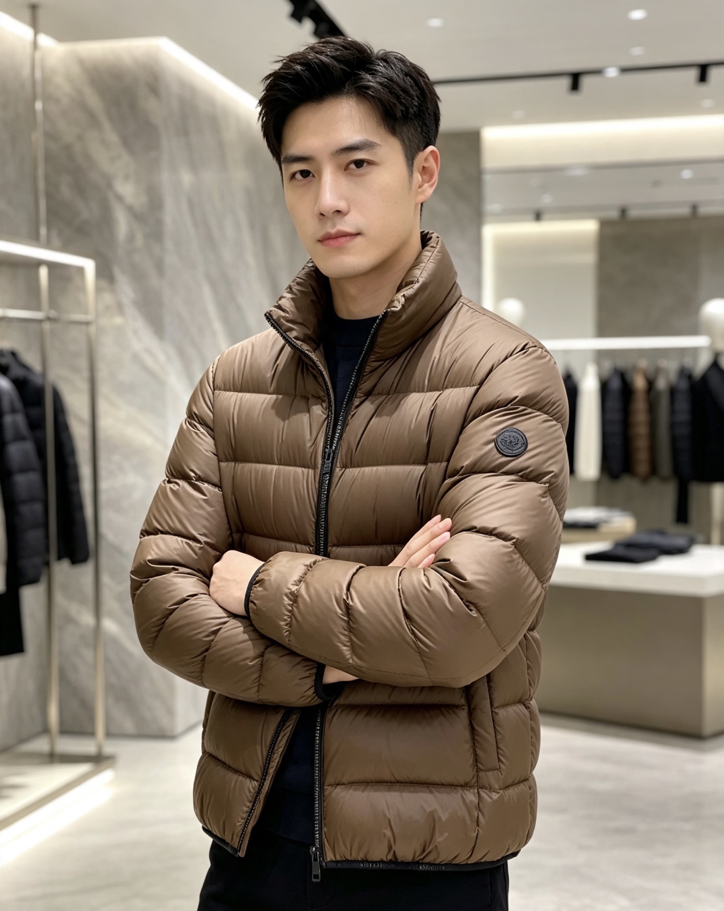 Moncler 盟可睐 2026秋冬新款立领短款羽绒服 90新国标白鸭绒，绒朵蓬松充盈，保暖性能出色，上身轻盈不臃肿，无