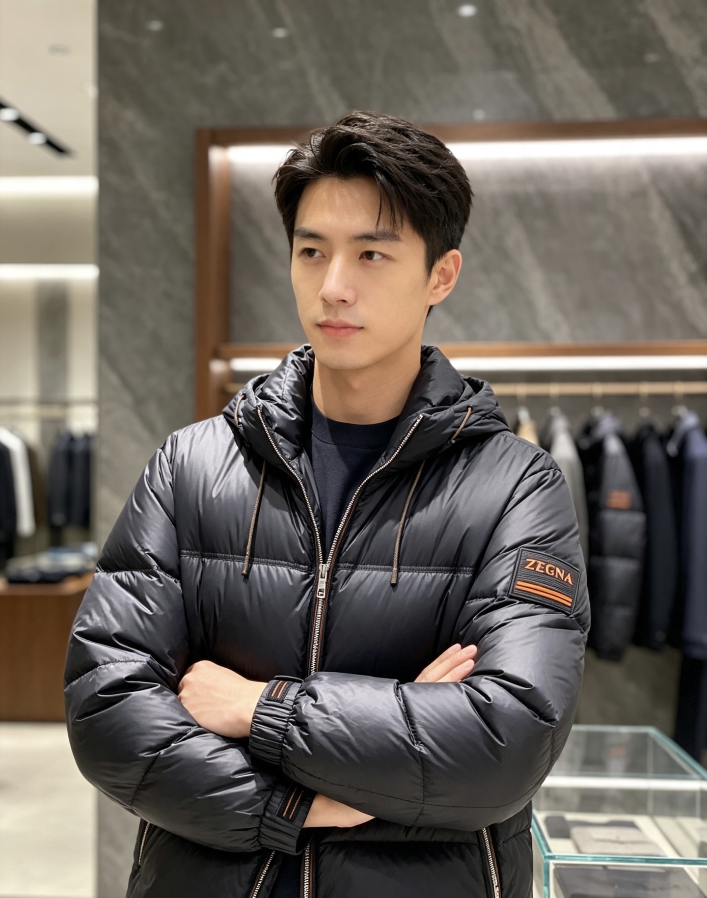 Zegna 杰尼亚 2026秋冬新款连帽羽绒服，甄选90新国标白鸭绒填充，绒朵饱满，御寒锁温。全套原版五金辅料，拉链、抽
