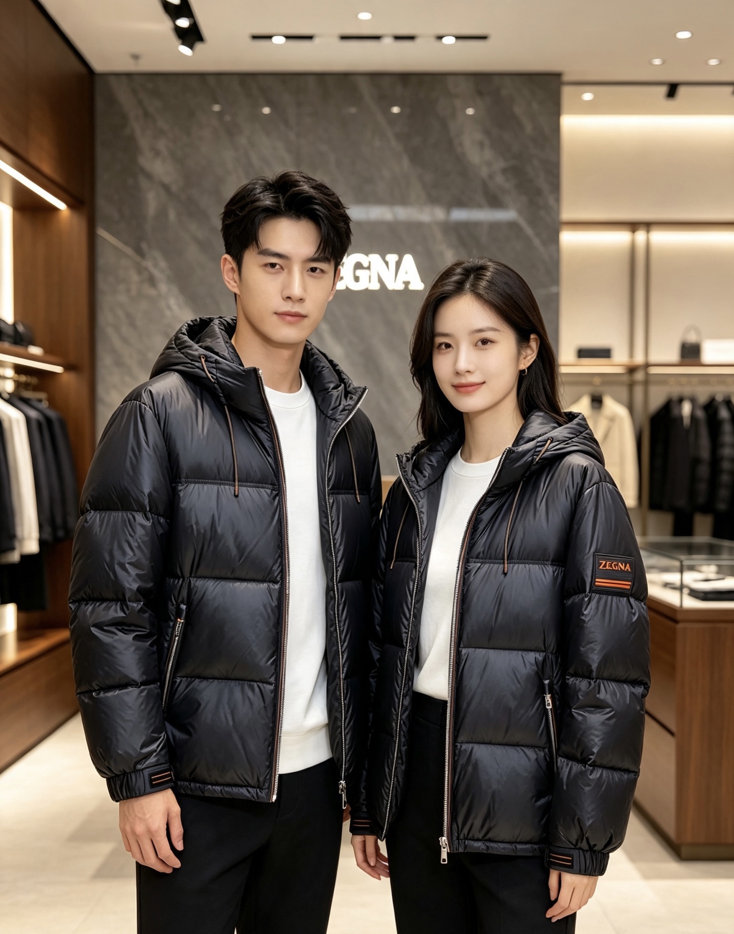 Zegna 杰尼亚 2026秋冬新款连帽羽绒服，甄选90新国标白鸭绒填充，绒朵饱满，御寒锁温。全套原版五金辅料，拉链、抽