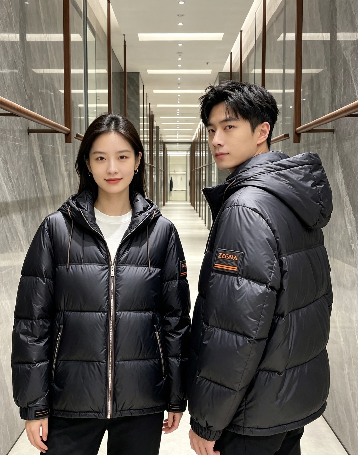 Zegna 杰尼亚 2026秋冬新款连帽羽绒服，甄选90新国标白鸭绒填充，绒朵饱满，御寒锁温。全套原版五金辅料，拉链、抽