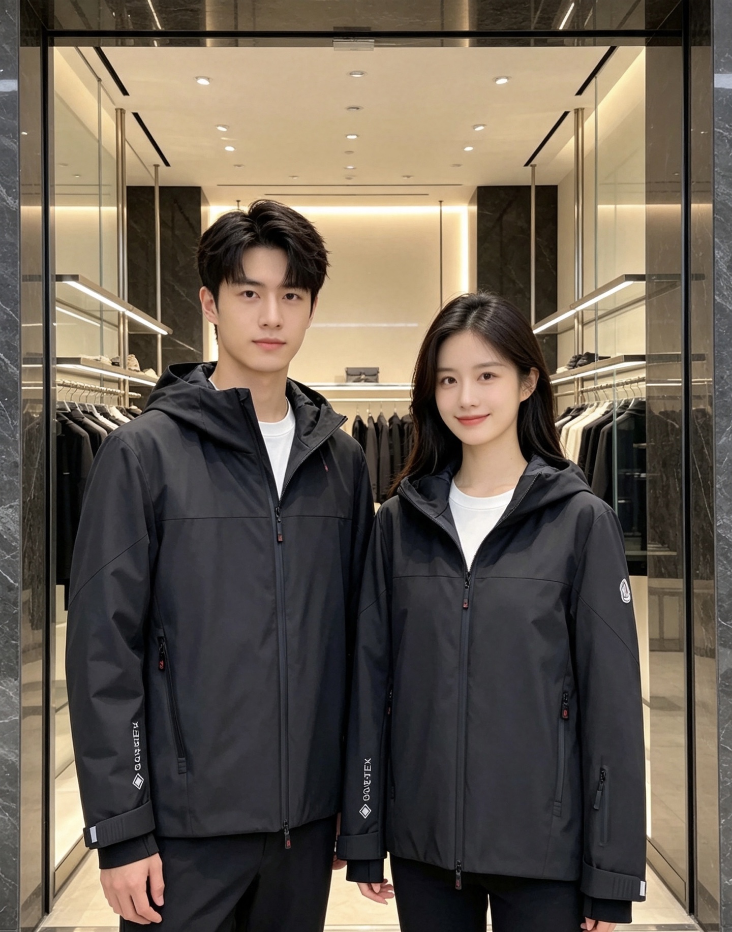 Moncler 蒙口 2026秋冬新款GORE‑TEX连帽羽绒服冲锋衣，90新国标白鸭绒，全套原版五金辅料，压胶防水拉链