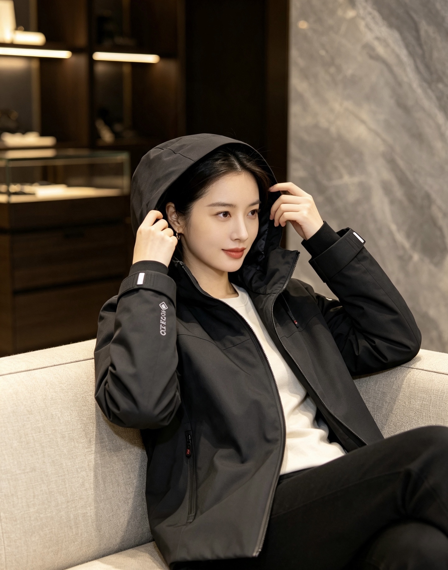 Moncler 蒙口 2026秋冬新款GORE‑TEX连帽羽绒服冲锋衣，90新国标白鸭绒，全套原版五金辅料，压胶防水拉链