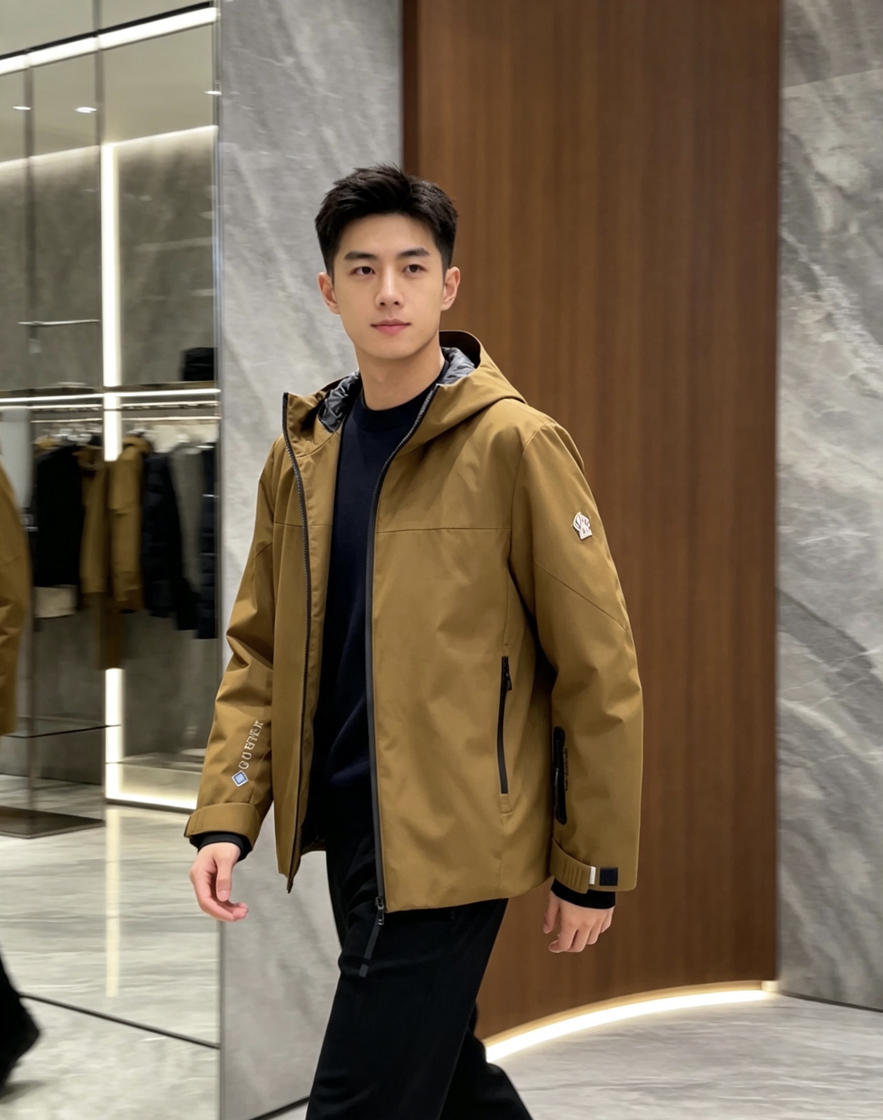Moncler 蒙口 2026秋冬新款GORE‑TEX连帽羽绒服冲锋衣，90新国标白鸭绒，全套原版五金辅料，压胶防水拉链