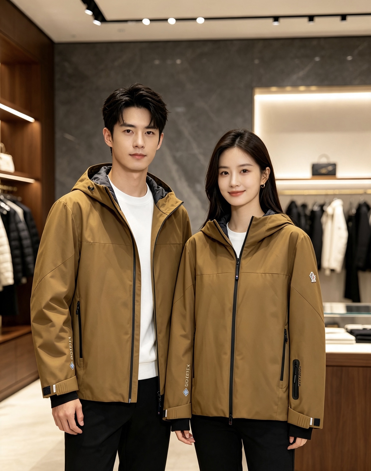 Moncler 蒙口 2026秋冬新款GORE‑TEX连帽羽绒服冲锋衣，90新国标白鸭绒，全套原版五金辅料，压胶防水拉链