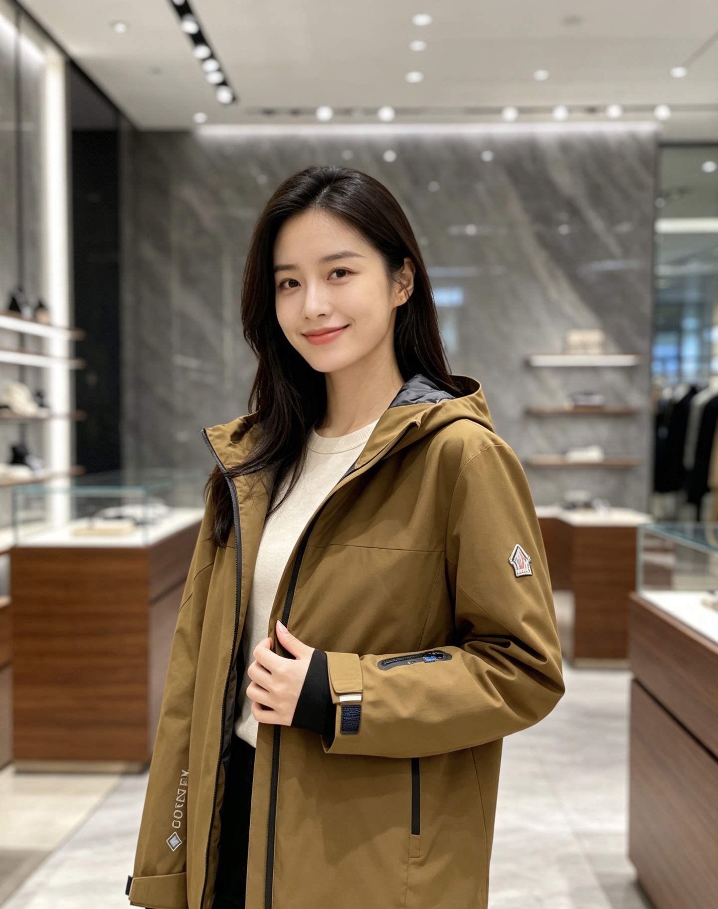 Moncler 蒙口 2026秋冬新款GORE‑TEX连帽羽绒服冲锋衣，90新国标白鸭绒，全套原版五金辅料，压胶防水拉链