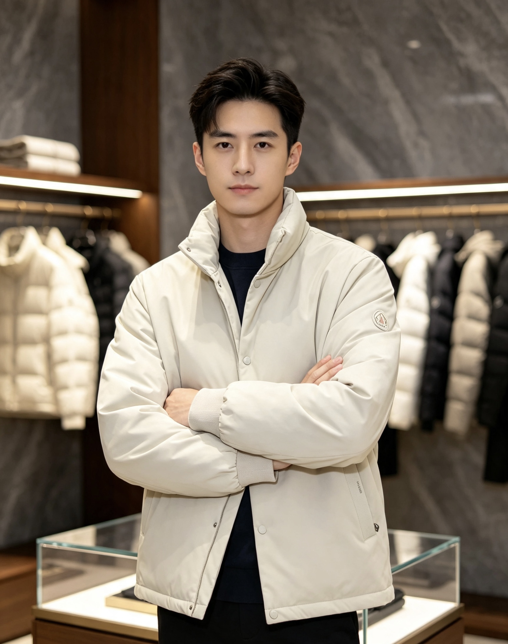Moncler 蒙口 2026秋冬新款立领羽绒服,采用90新国标白鸭绒填充,蓬松锁温,穿着轻盈舒适。全套原版五金辅料,按 Moncler 蒙口 2026秋冬新款立领羽绒服,采用90新国标白鸭绒填充,蓬松锁温,穿着轻盈舒适。全套原版五金辅料,按