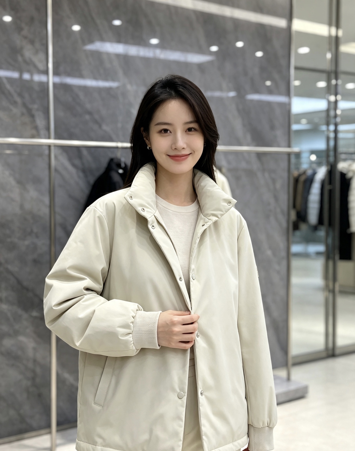 Moncler 蒙口 2026秋冬新款立领羽绒服,采用90新国标白鸭绒填充,蓬松锁温,穿着轻盈舒适。全套原版五金辅料,按 Moncler 蒙口 2026秋冬新款立领羽绒服,采用90新国标白鸭绒填充,蓬松锁温,穿着轻盈舒适。全套原版五金辅料,按