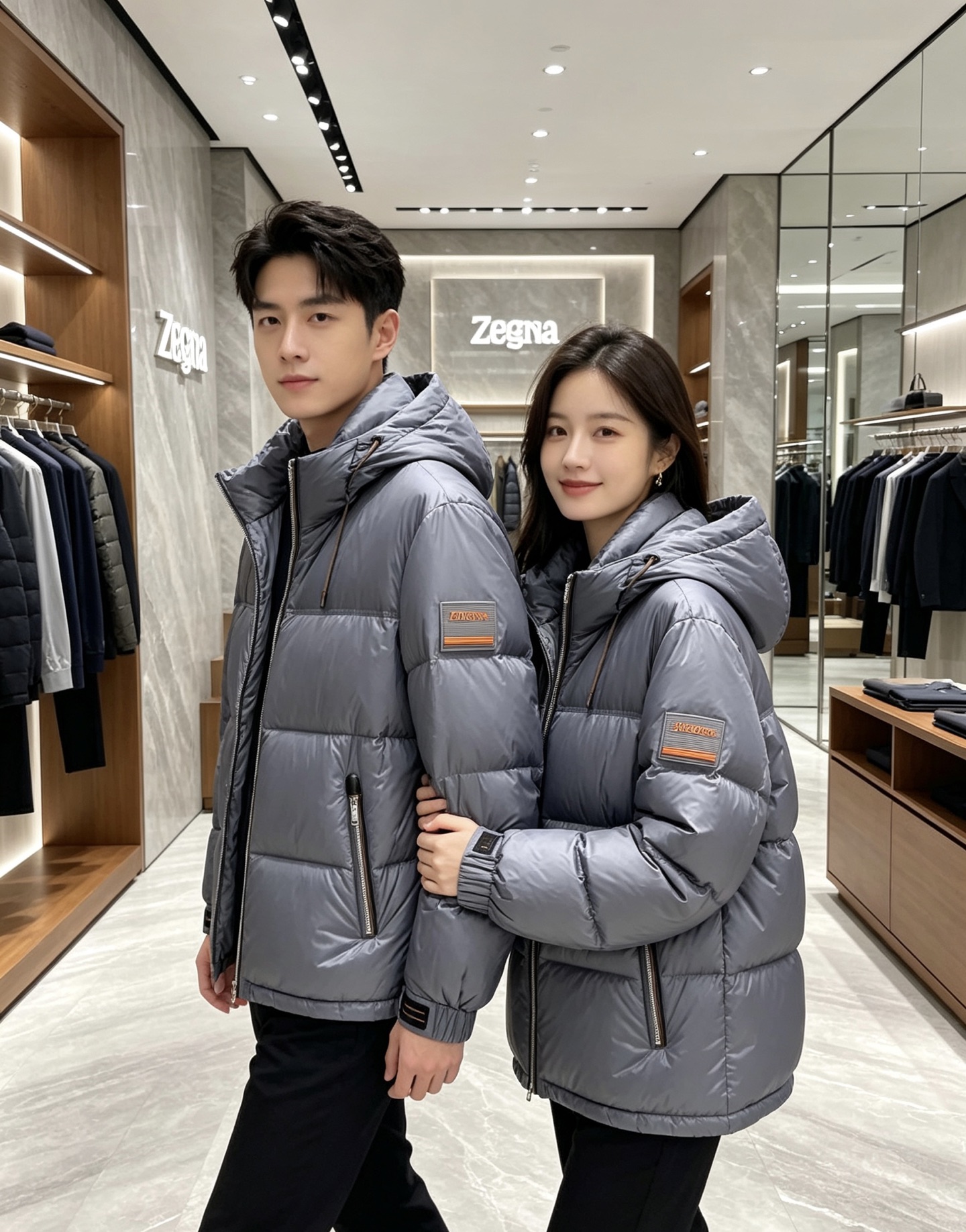 Zegna 杰尼亚 2026秋冬新款连帽羽绒服，甄选90新国标白鸭绒填充，绒朵饱满，御寒锁温。全套原版五金辅料，拉链、抽