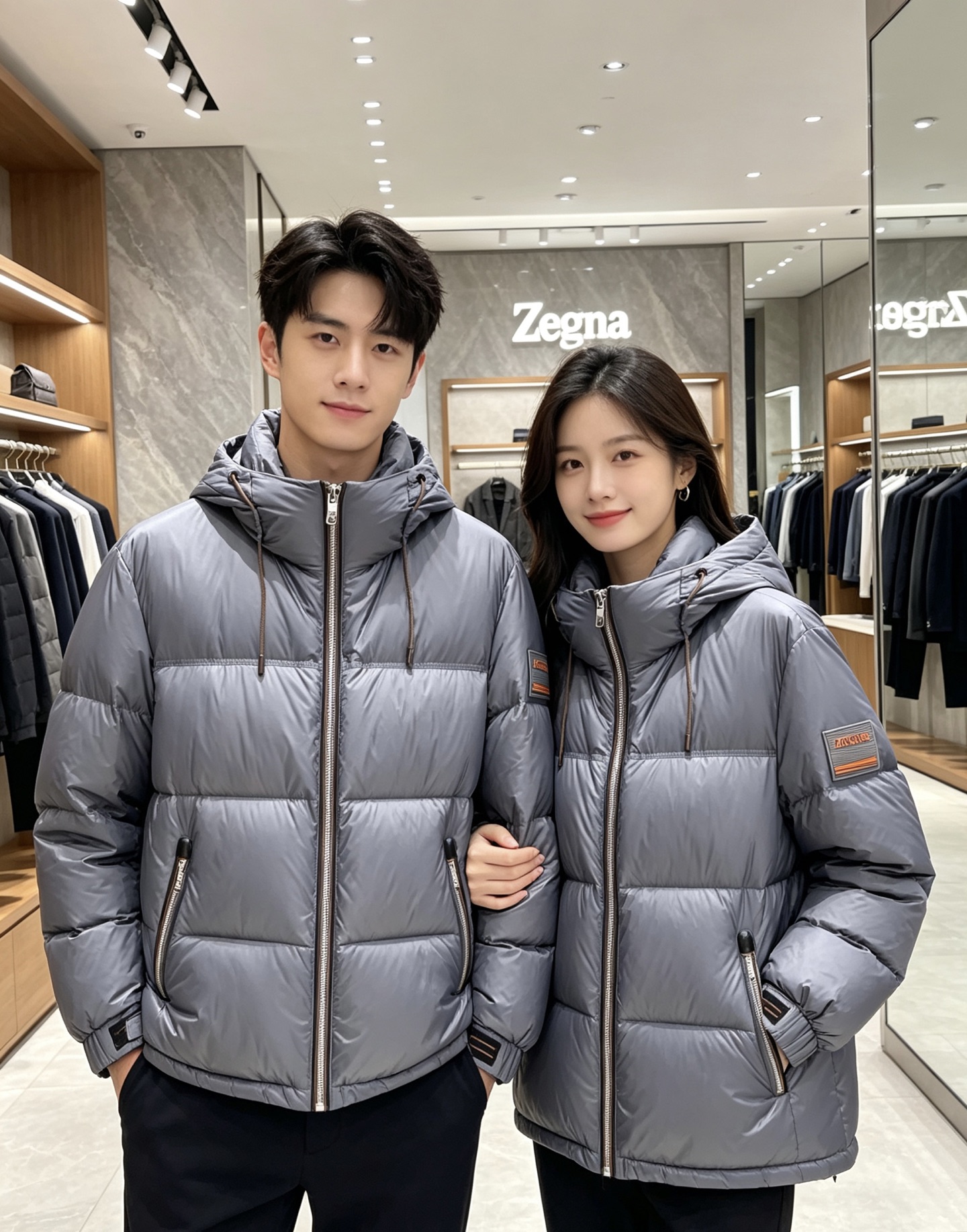 Zegna 杰尼亚 2026秋冬新款连帽羽绒服，甄选90新国标白鸭绒填充，绒朵饱满，御寒锁温。全套原版五金辅料，拉链、抽